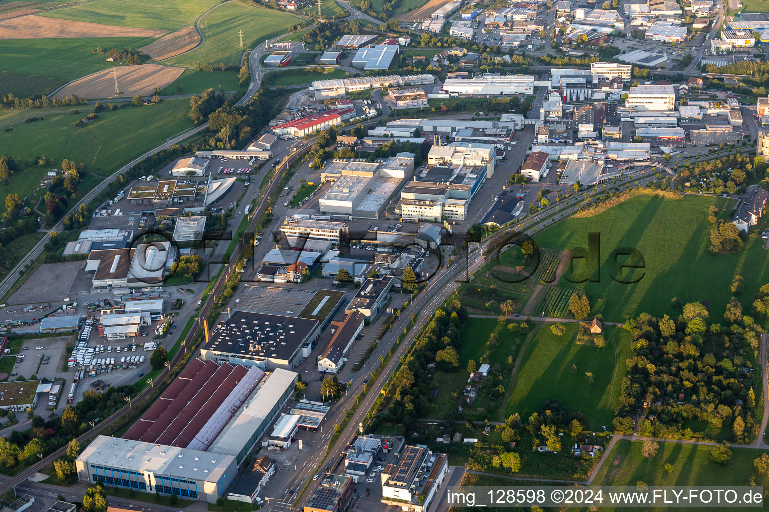 Industrial and commercial area on Stuttgarter Strasse in Freudenstadt in the state Baden-Wuerttemberg, Germany