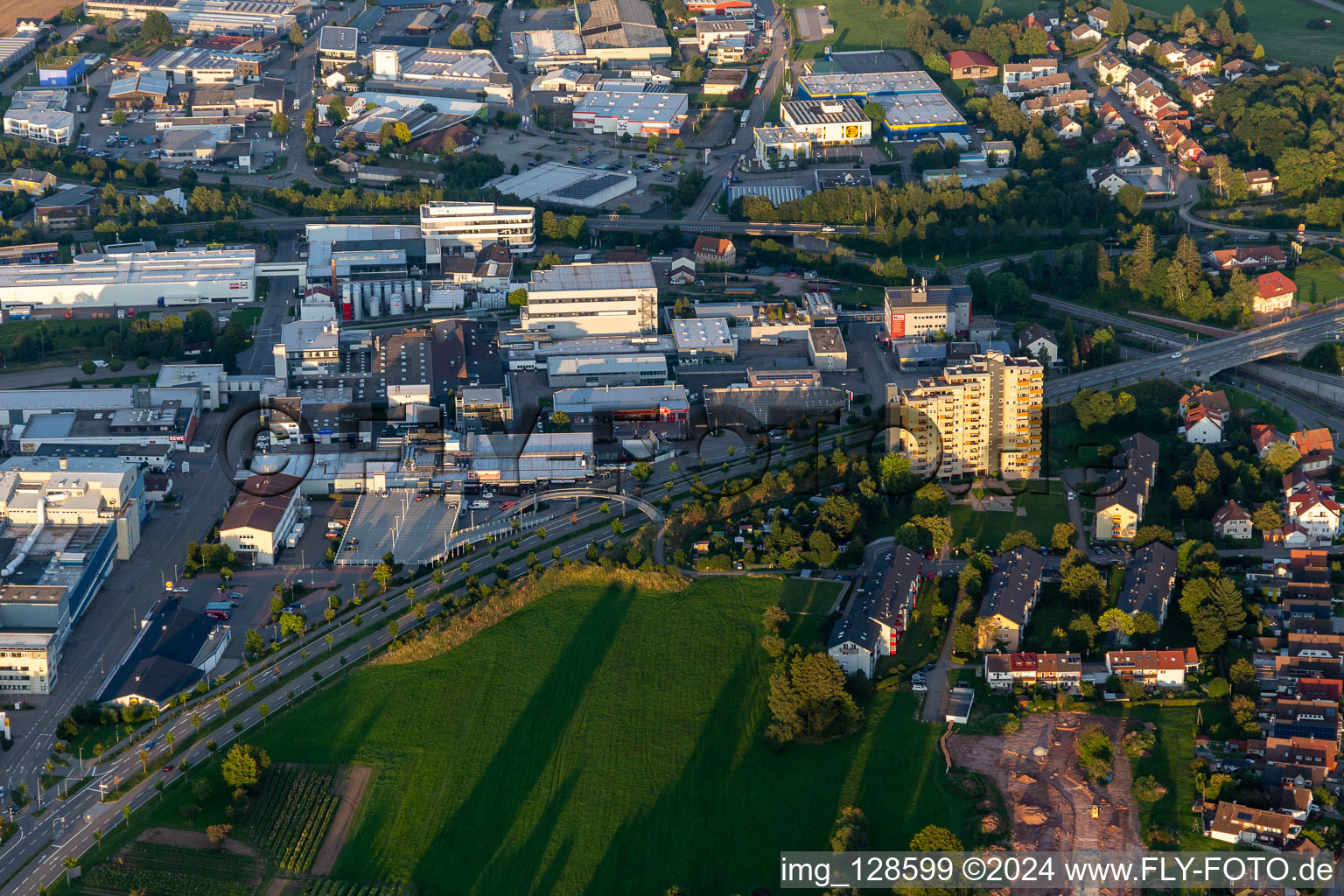 Oblique view of Freudenstadt in the state Baden-Wuerttemberg, Germany