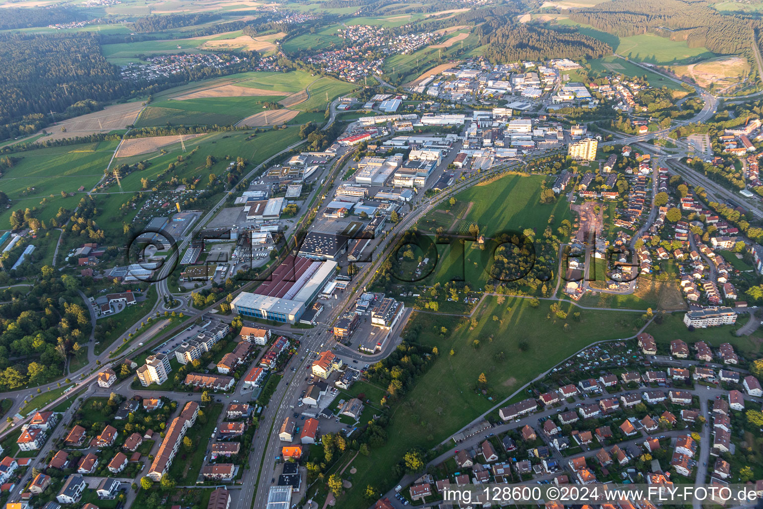 Freudenstadt in the state Baden-Wuerttemberg, Germany from above