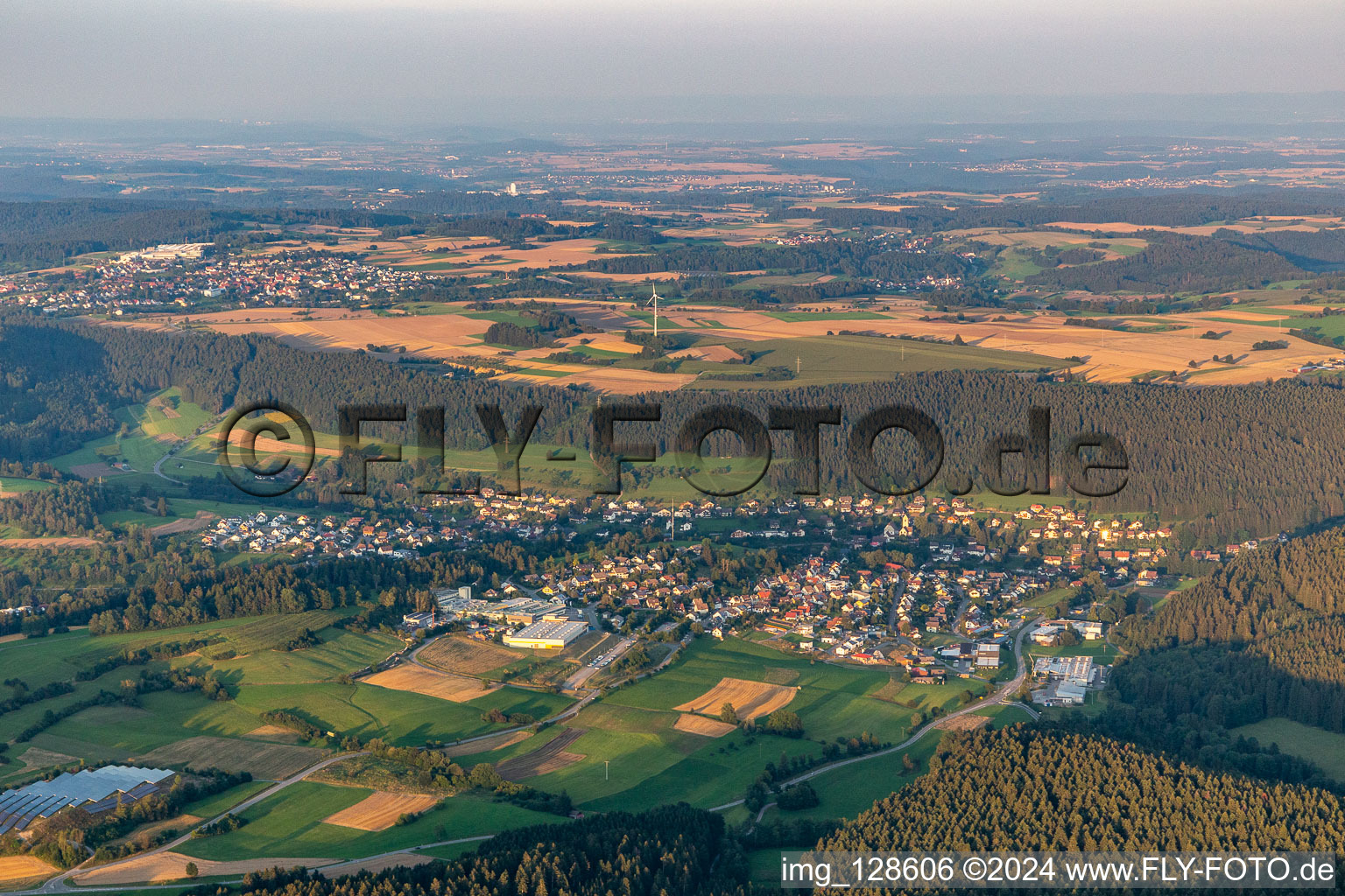 Aerial photograpy of Glatten in the state Baden-Wuerttemberg, Germany