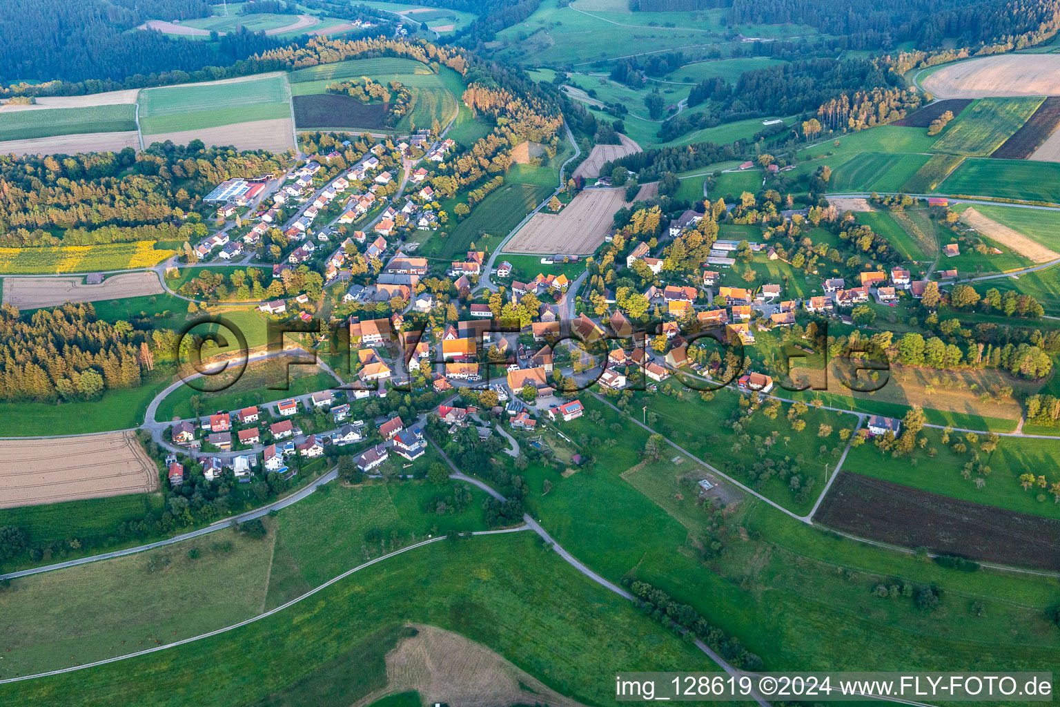 Aerial view of District Fürnsal in Dornhan in the state Baden-Wuerttemberg, Germany