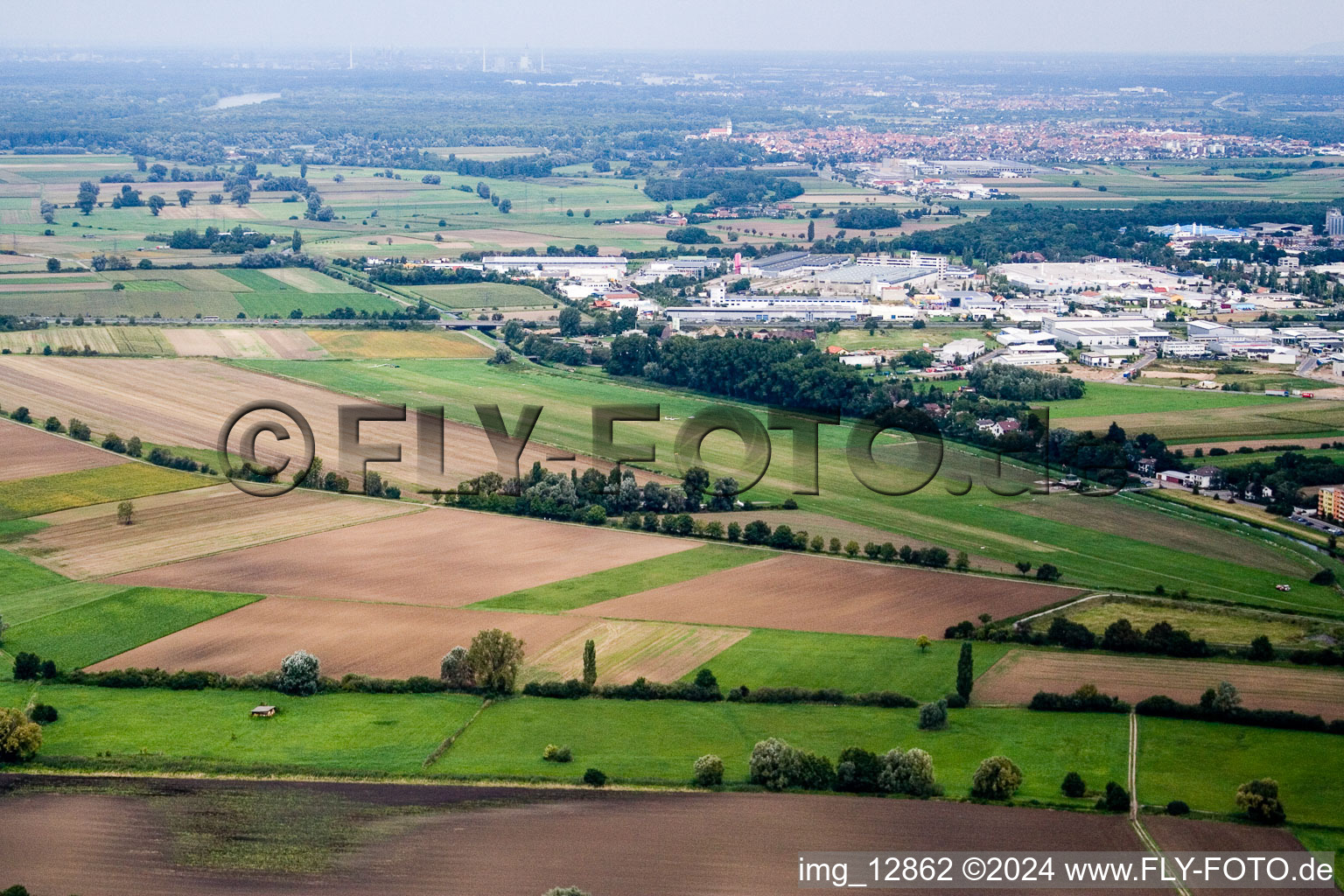 Airfield in Hockenheim in the state Baden-Wuerttemberg, Germany