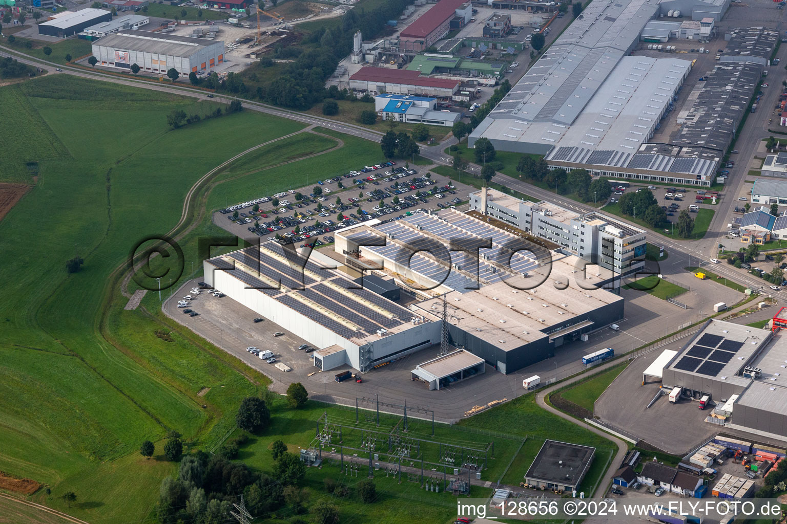 Industrial and commercial area with Beton - Fertigteil - Union GmbH & Co. KG; Schwaebische Werkzeugmaschinen GmbH, KMS Automation GmbH in Schramberg in the state Baden-Wuerttemberg, Germany