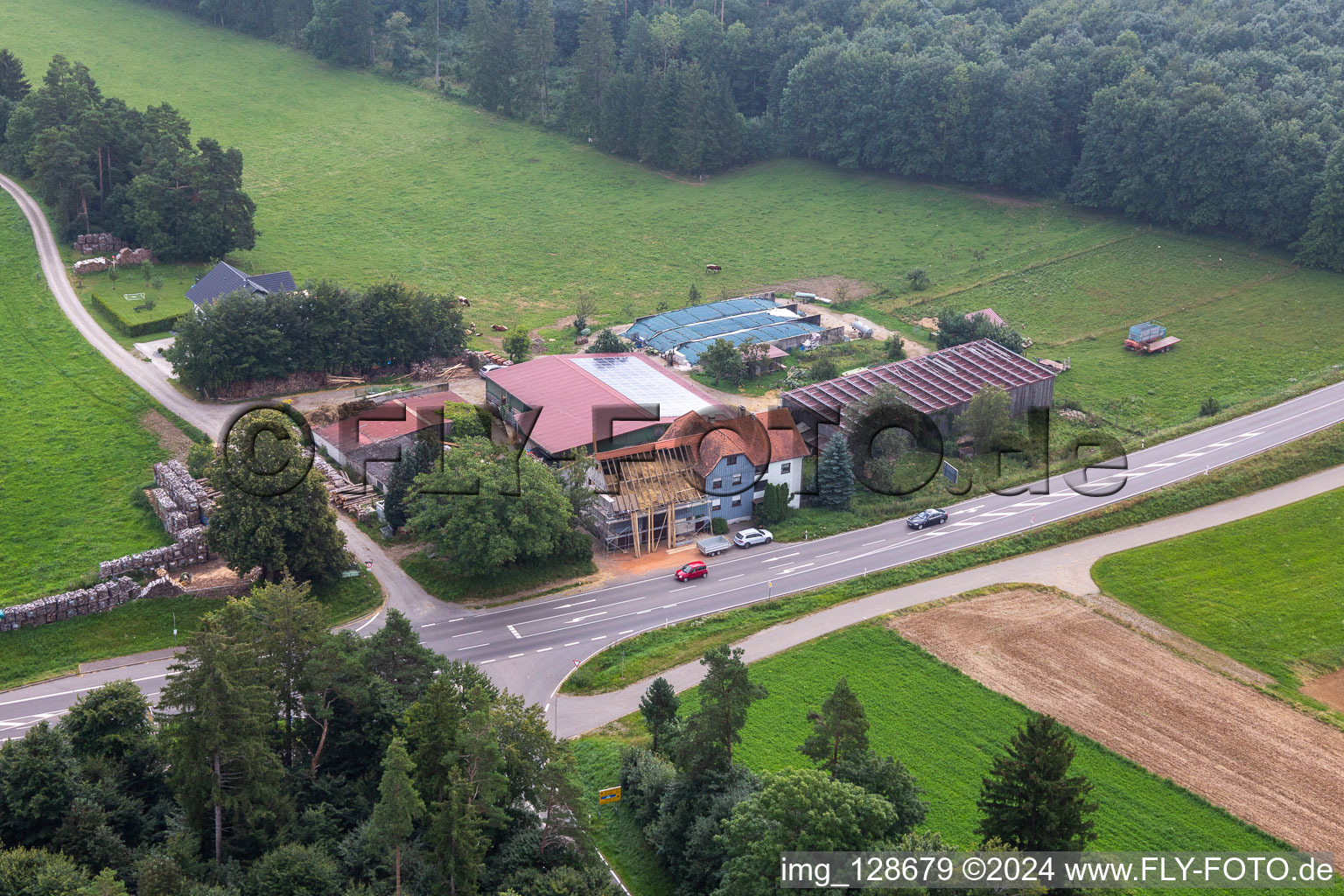 Oblique view of Villingendorf in the state Baden-Wuerttemberg, Germany