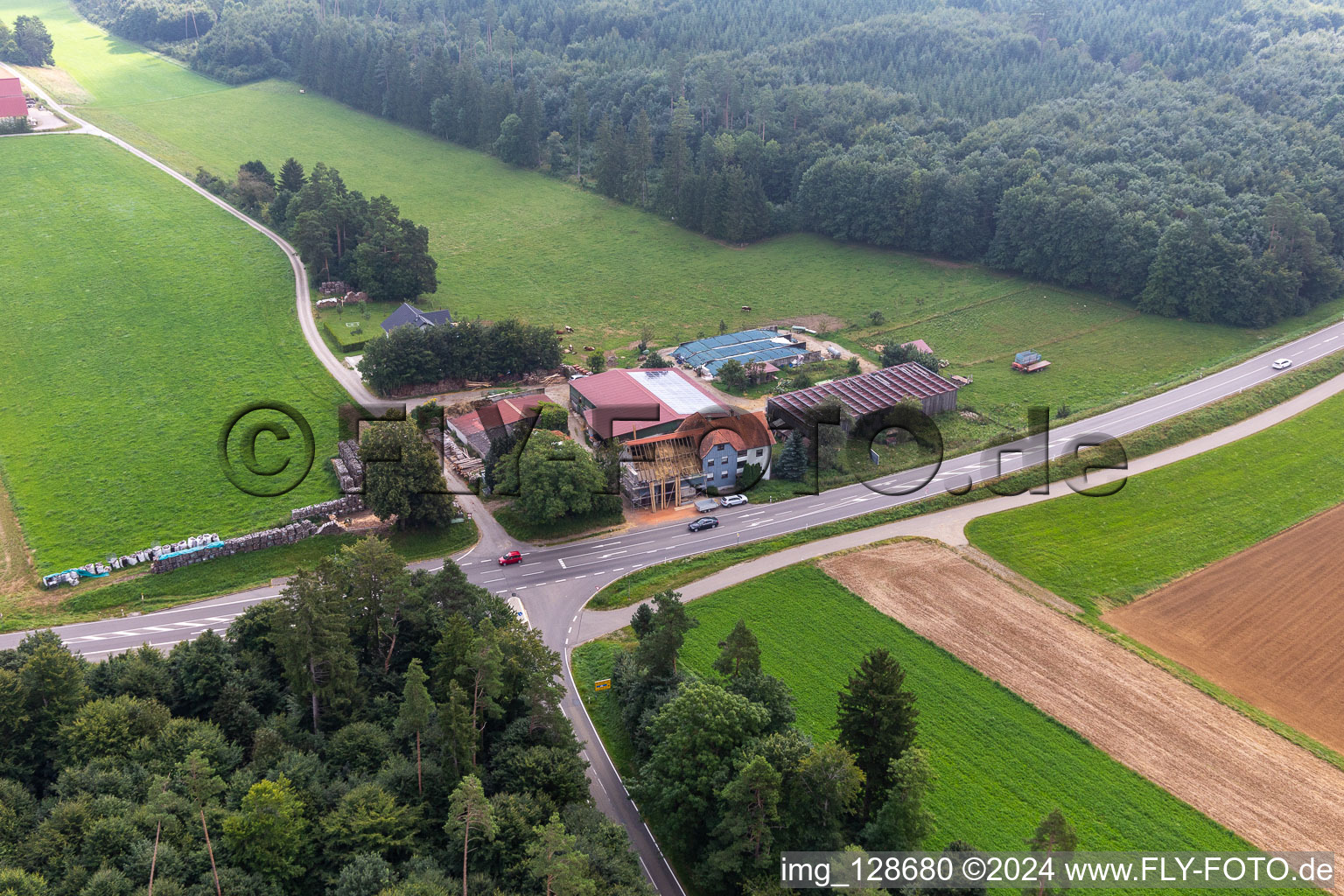 Villingendorf in the state Baden-Wuerttemberg, Germany from above