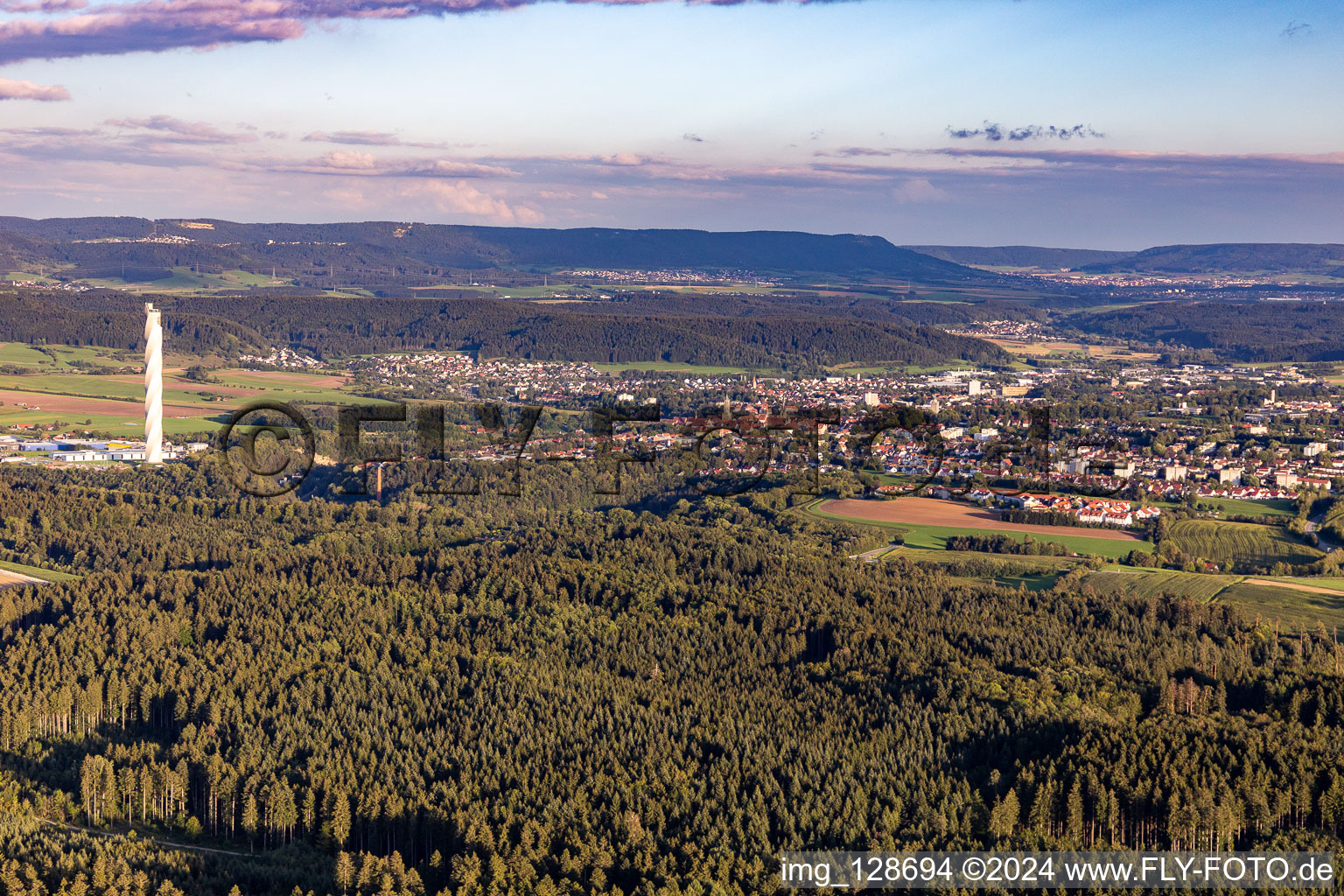 Aerial photograpy of Rottweil in the state Baden-Wuerttemberg, Germany