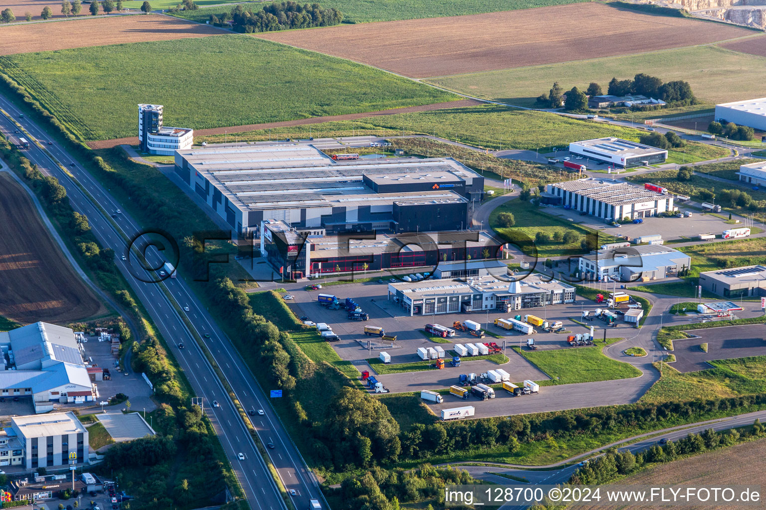 Company grounds and facilities of IG Albring: B.A.H. Personaldienste GmbH, Bucher Stahlhandel GmbH, Schoeler Foerdertechnik AG in Zimmern ob Rottweil in the state Baden-Wuerttemberg, Germany