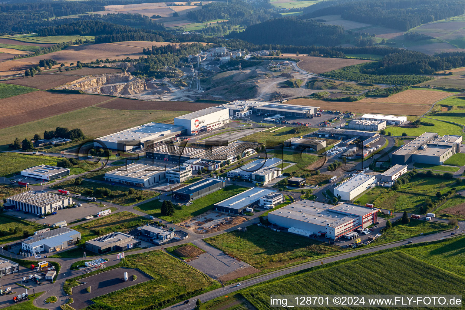 Schwarzwaldring Industrial Area: FRISTO GETRÄNKEMARKT GmbH, Maschinenfabrik Berthold Hermle AG, RAMPF Production Systems GmbH & Co.KG, Bucher KG, TEMA Transport & Logistik GmbH Spedition, VTS GmbH Kunststoffe, Vertriebs- und Techno-Service in the district Zimmern Oberbayern Rottweil in Zimmern ob Rottweil in the state Baden-Wuerttemberg, Germany