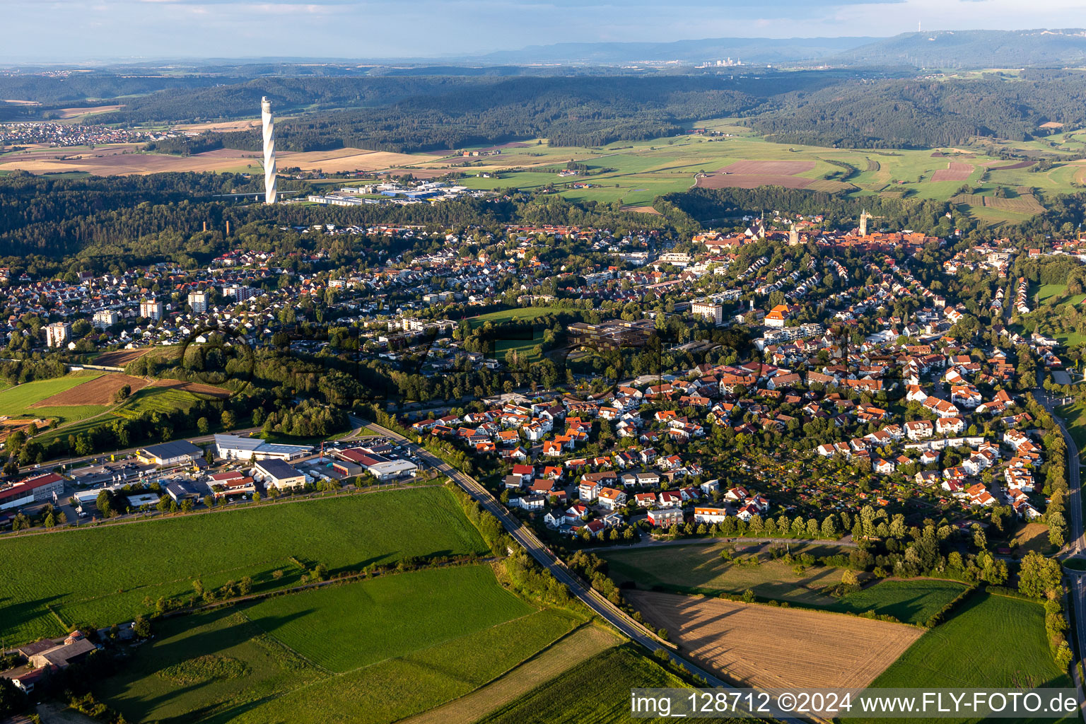 Oblique view of Rottweil in the state Baden-Wuerttemberg, Germany