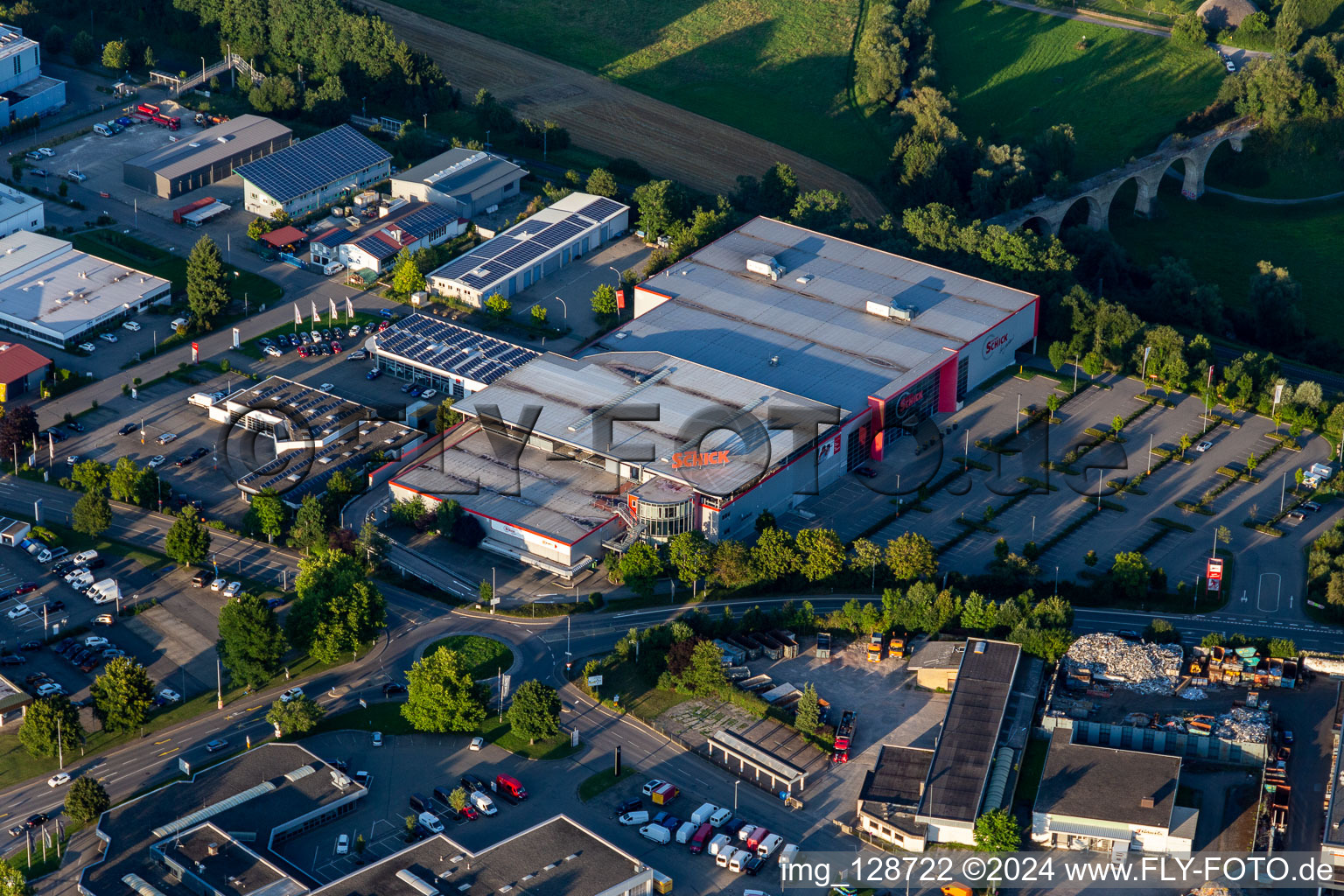 Building of the store - furniture market Wohn Schick in Rottweil in the state Baden-Wuerttemberg, Germany