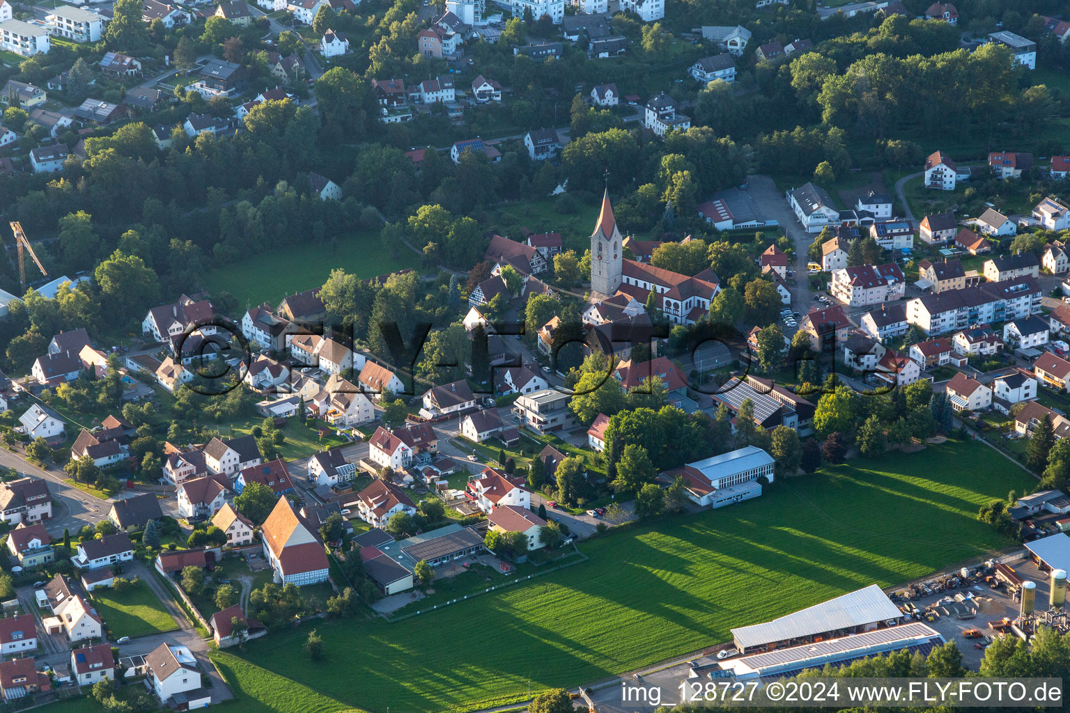 With St. Pelagius Church in the district Altstadt in Rottweil in the state Baden-Wuerttemberg, Germany