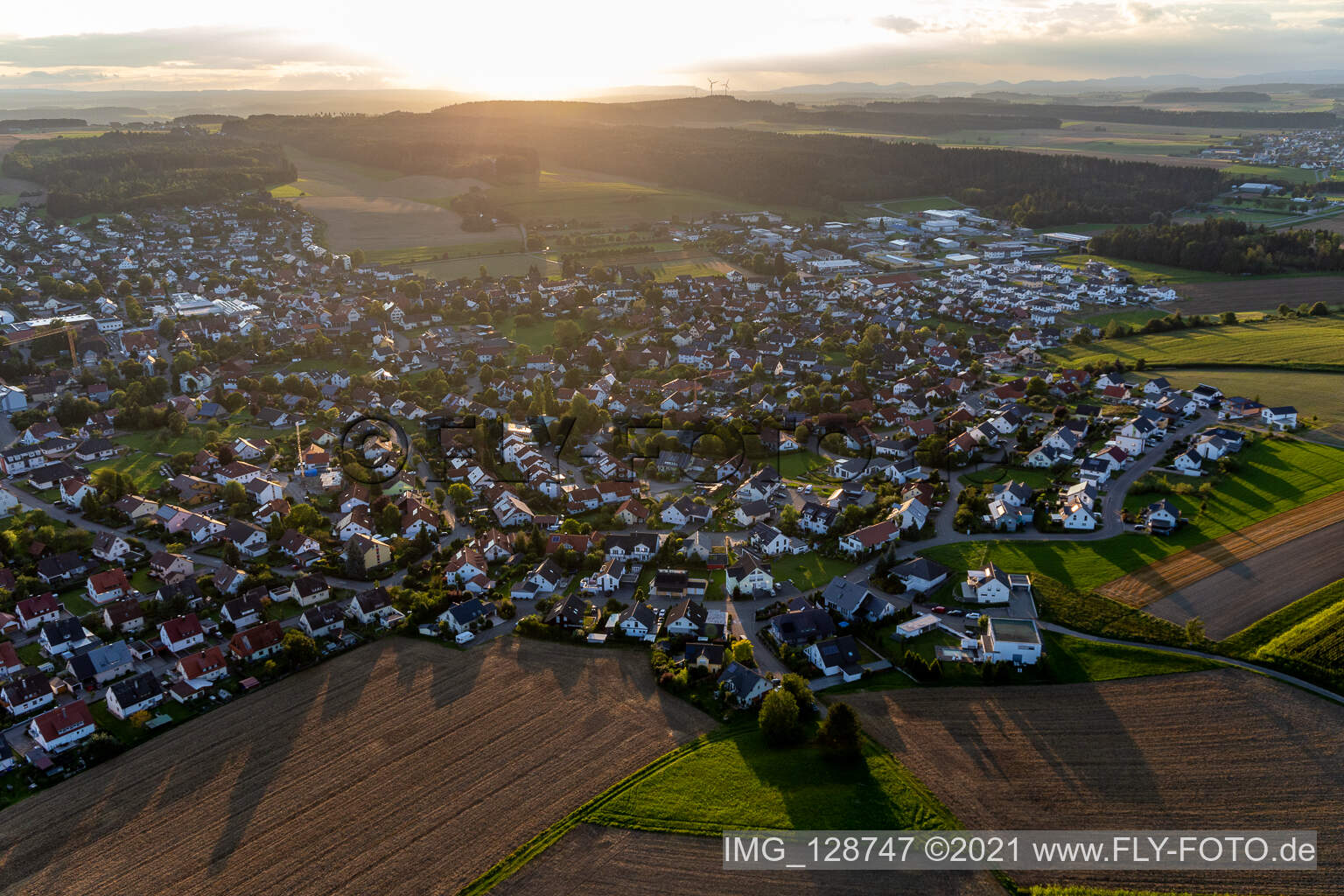 Villingendorf in the state Baden-Wuerttemberg, Germany seen from above