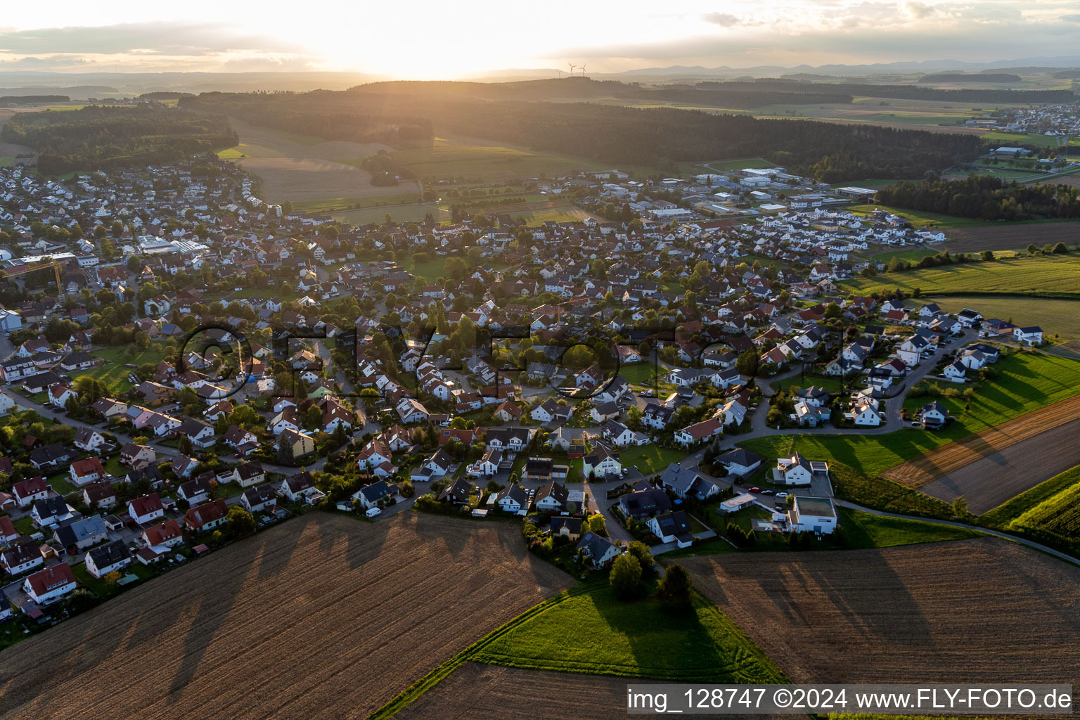 Villingendorf in the state Baden-Wuerttemberg, Germany seen from above