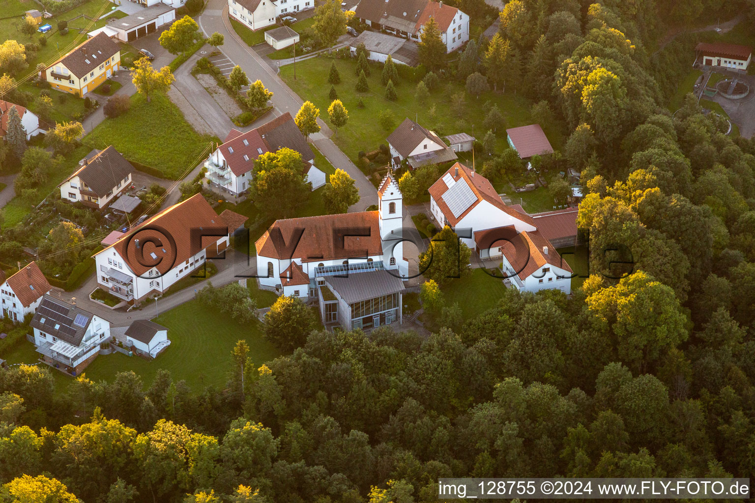 Church building Kirche St. Jakobus in Herrenzimmern in the state Baden-Wuerttemberg, Germany