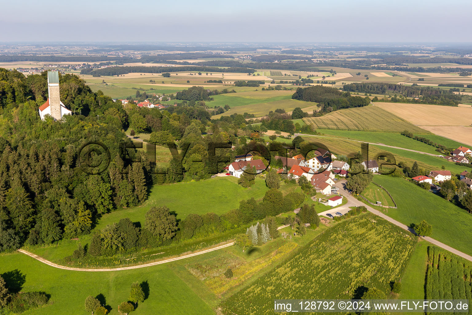 Aerial photograpy of District Offingen in Uttenweiler in the state Baden-Wuerttemberg, Germany