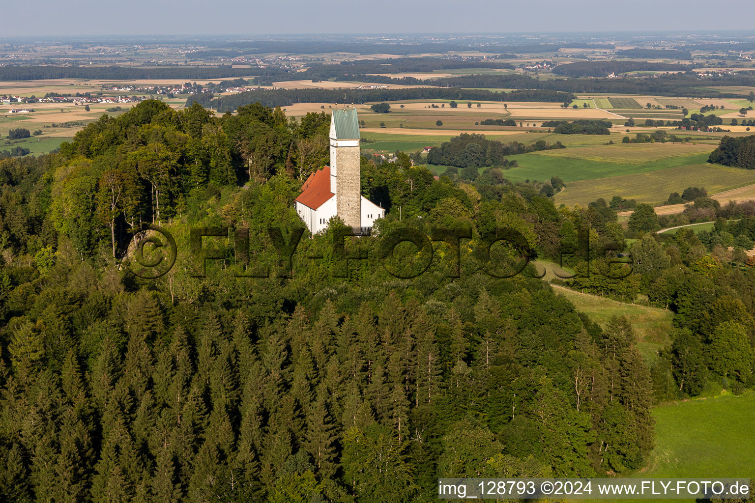 Pilgrimage church of St. Johannes Baptist on the bus in Uttenweiler in the state Baden-Wuerttemberg, Germany