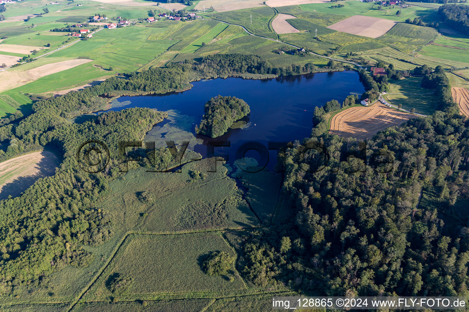 Schwaigfurt Pond in the district Kürnbach in Bad Schussenried in the state Baden-Wuerttemberg, Germany