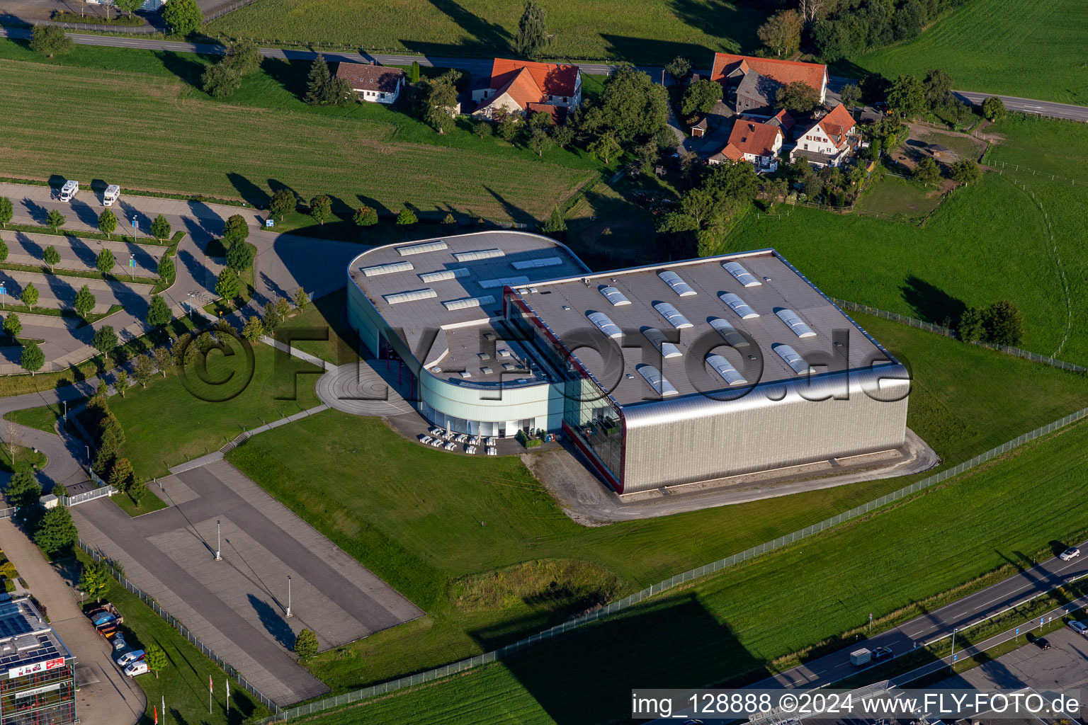 Museum building of the Erwin Hymer Museum of Camper-Vans in Bad Waldsee in the state Baden-Wuerttemberg, Germany