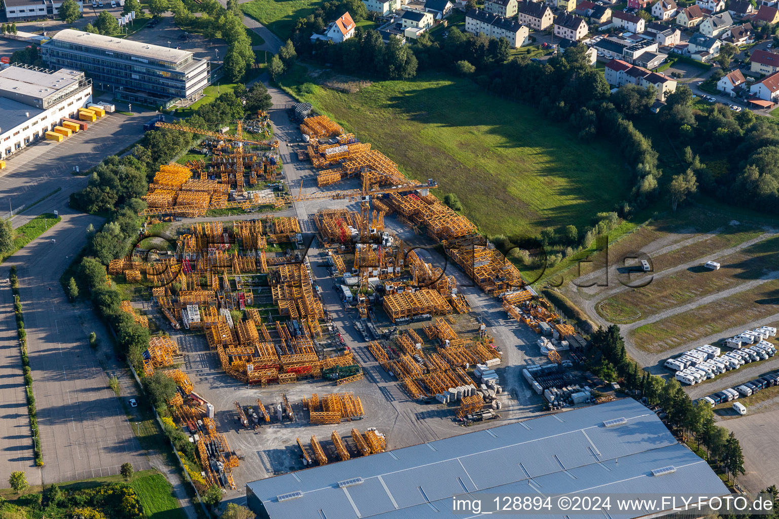 Bearing surface of Liebherr-Werk Biberach GmbH, Subsidary Bad Waldsee in the industrial area in Bad Waldsee in the state Baden-Wuerttemberg, Germany