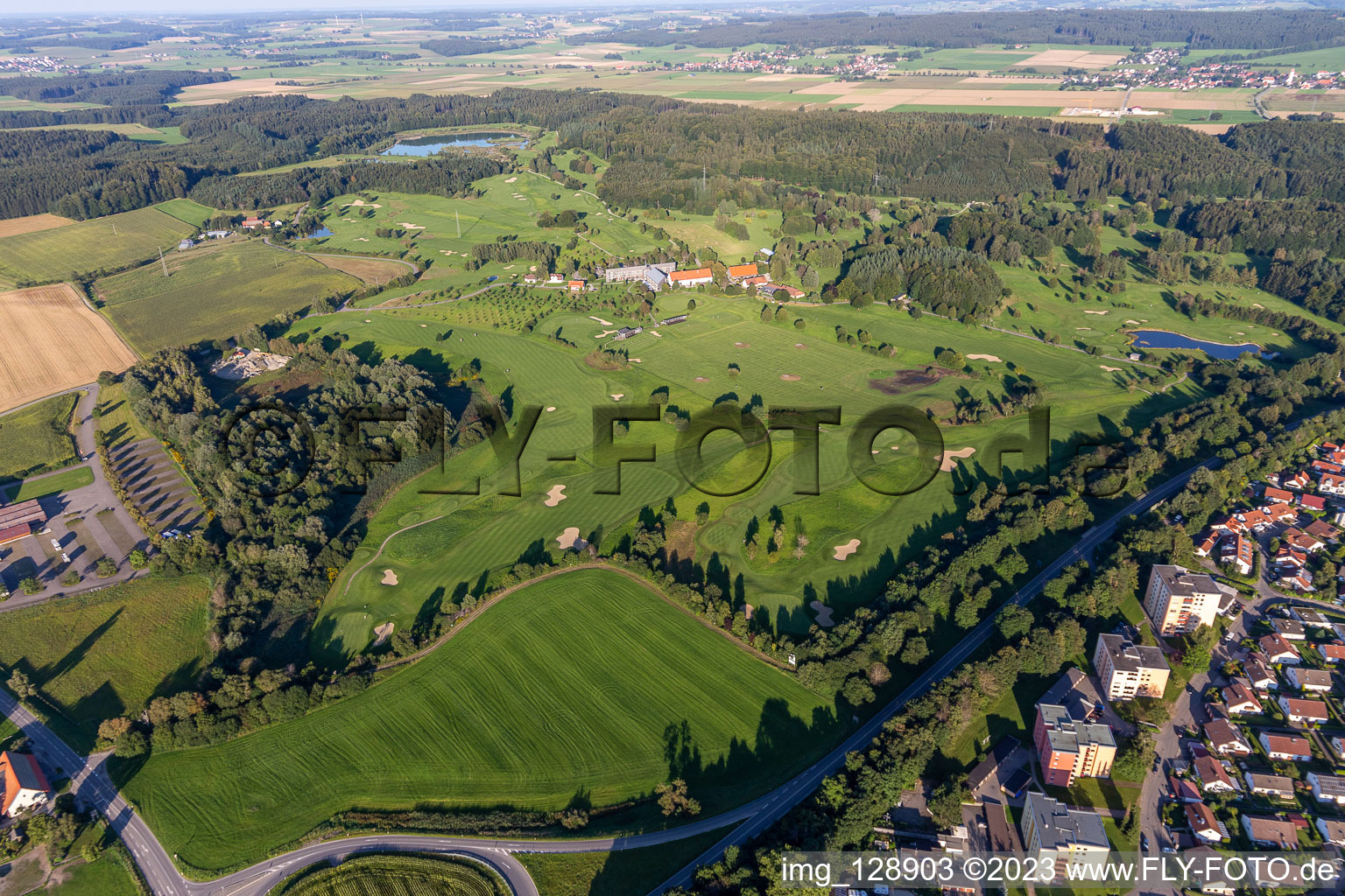 Grounds of the Golf course at of Fuerstlicher Golfclub Oberschwaben e.V. in Bad Waldsee in the state Baden-Wuerttemberg, Germany