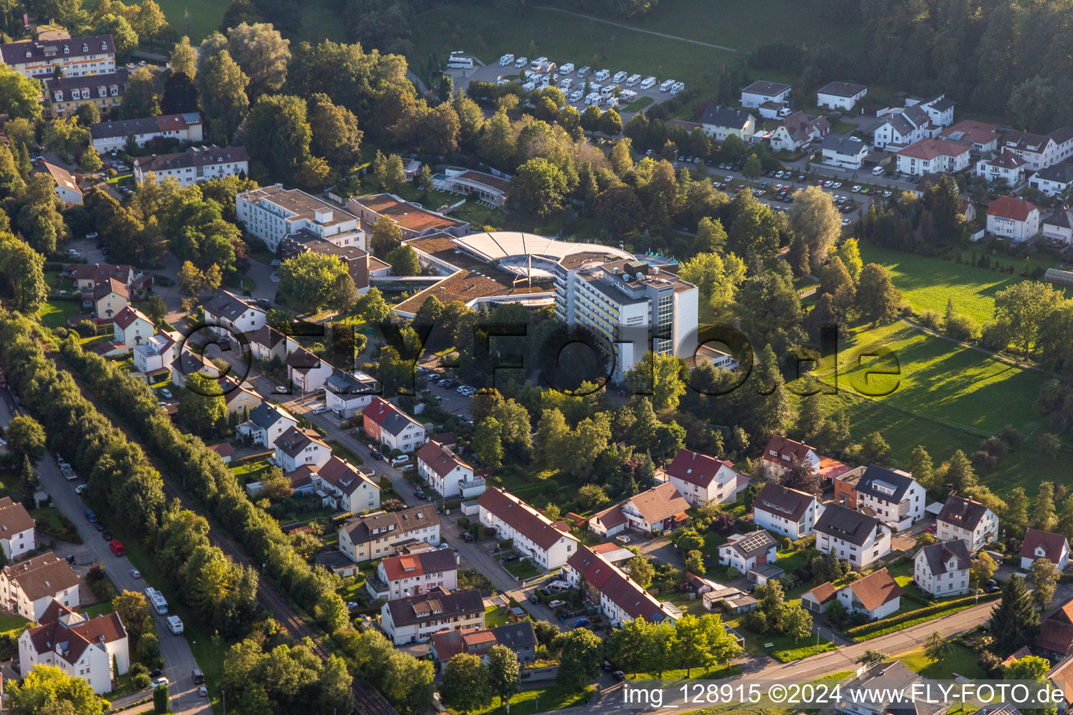 Spa and swimming pools at the swimming pool of the leisure facility Waldsee-Therme of the Klinik Mayenbad in Bad Waldsee in the state Baden-Wuerttemberg, Germany