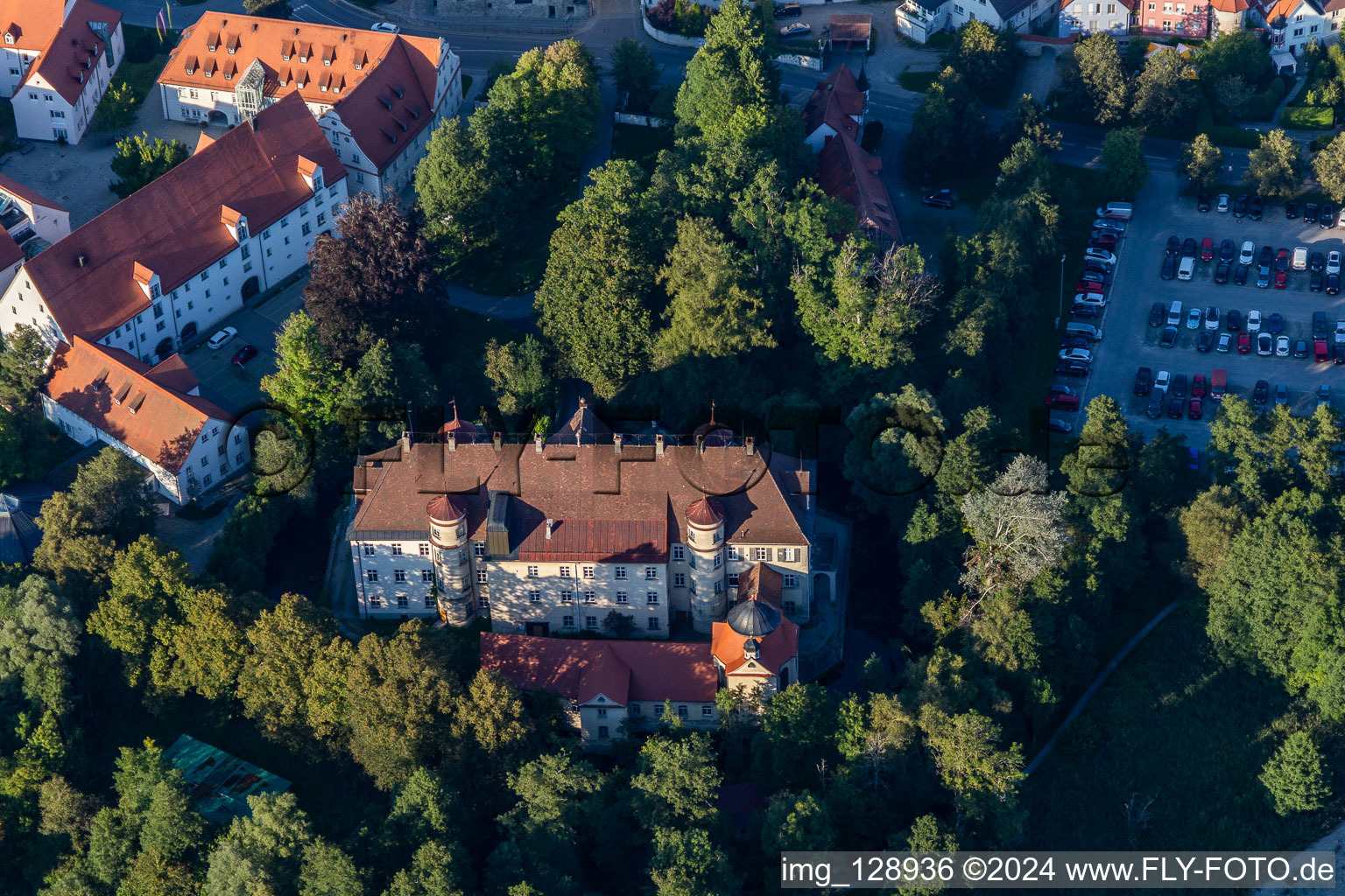 Aerial view of Lock in the district Steinach in Bad Waldsee in the state Baden-Wuerttemberg, Germany