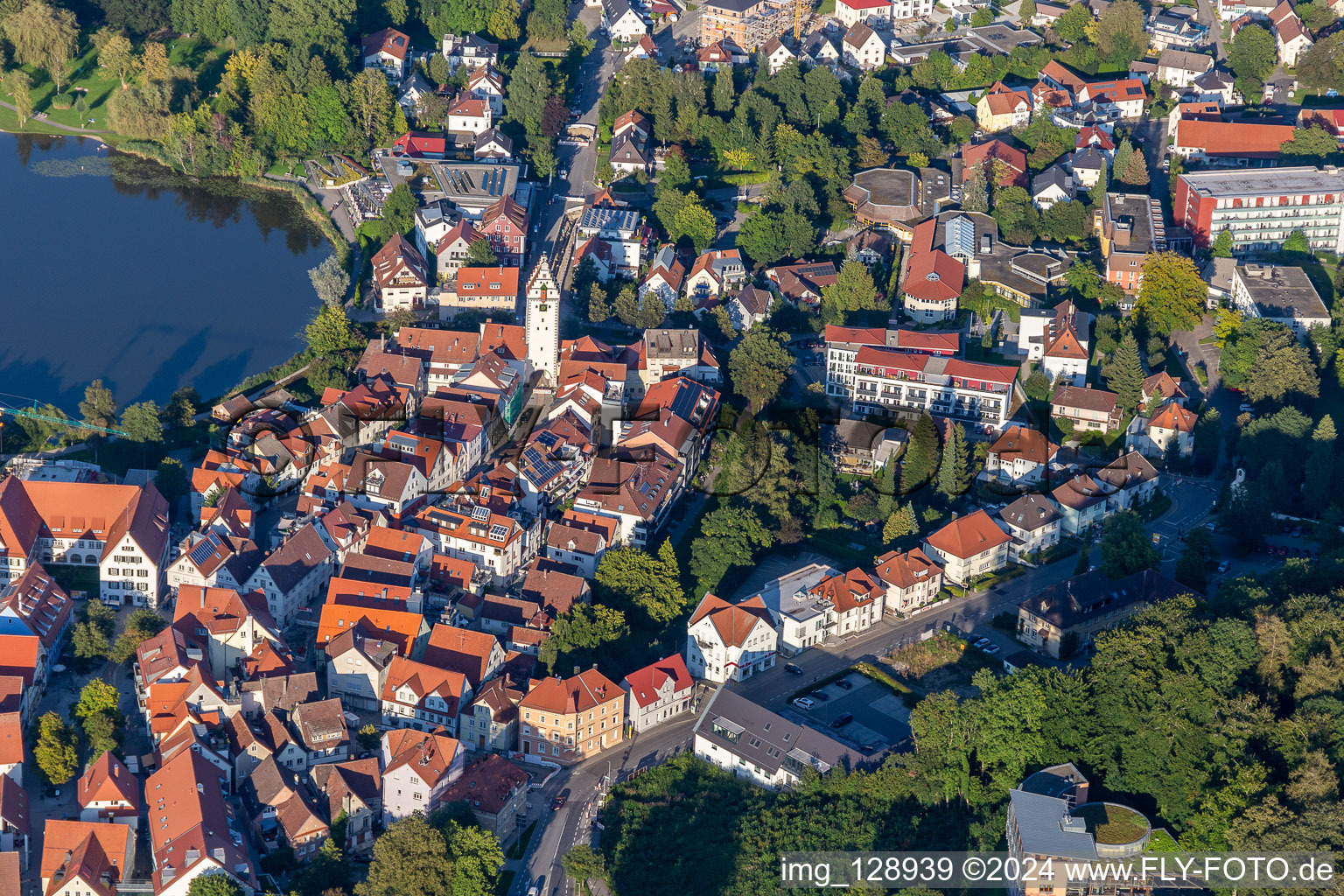 Tower building Wurzacher Tor the rest of the former historic city walls in Bad Waldsee in the state Baden-Wuerttemberg, Germany