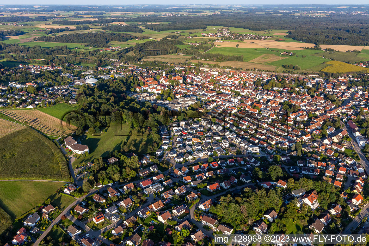 From the southwest in Aulendorf in the state Baden-Wuerttemberg, Germany