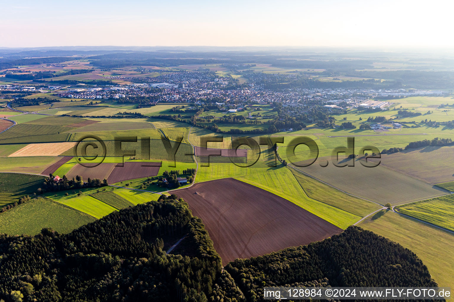 Aerial photograpy of District Braunenweiler in Bad Saulgau in the state Baden-Wuerttemberg, Germany