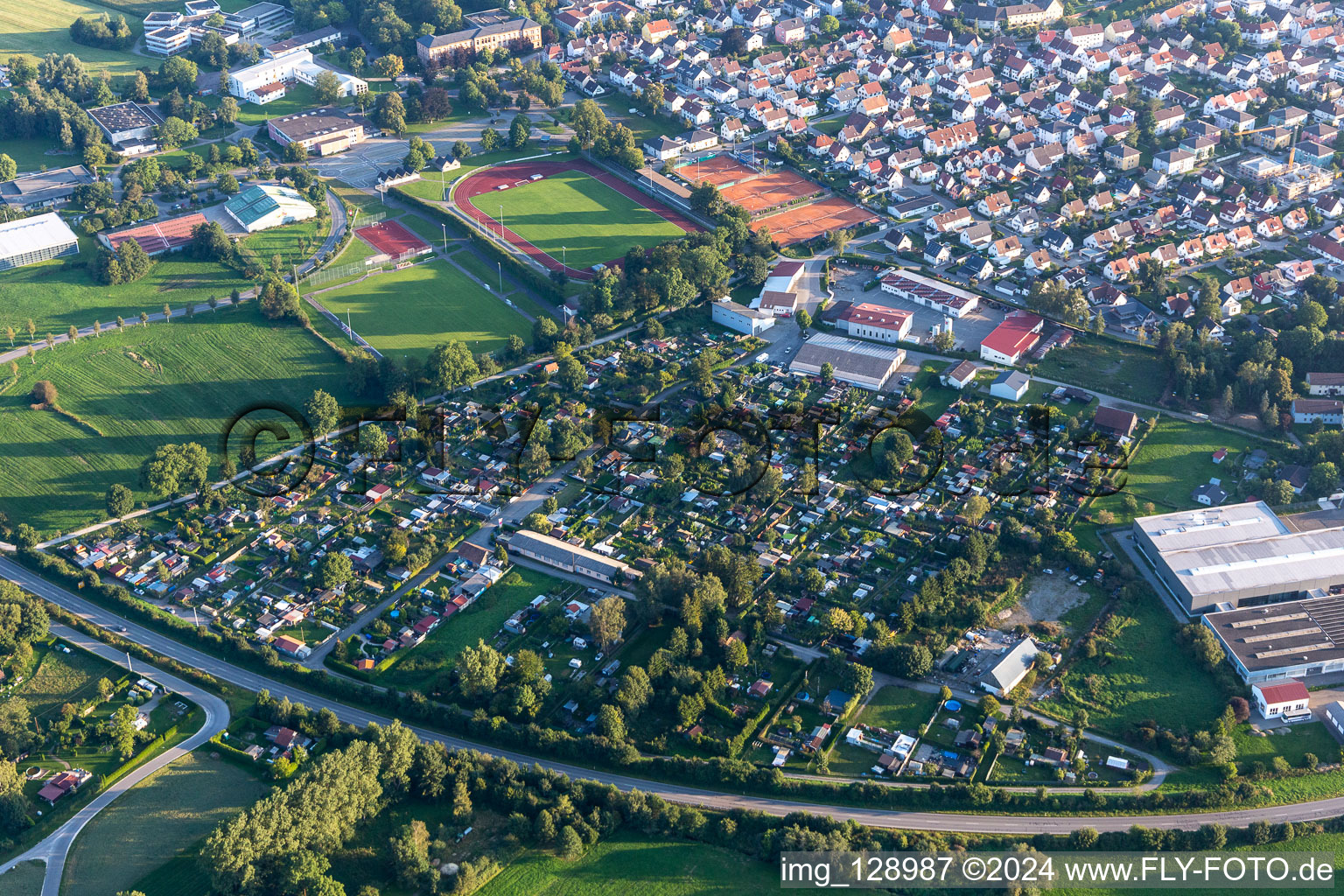 Aerial photograpy of Bad Saulgau in the state Baden-Wuerttemberg, Germany