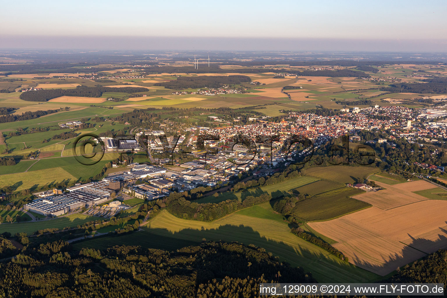 Industrial estate and company settlement in Bad Saulgau in the state Baden-Wuerttemberg, Germany