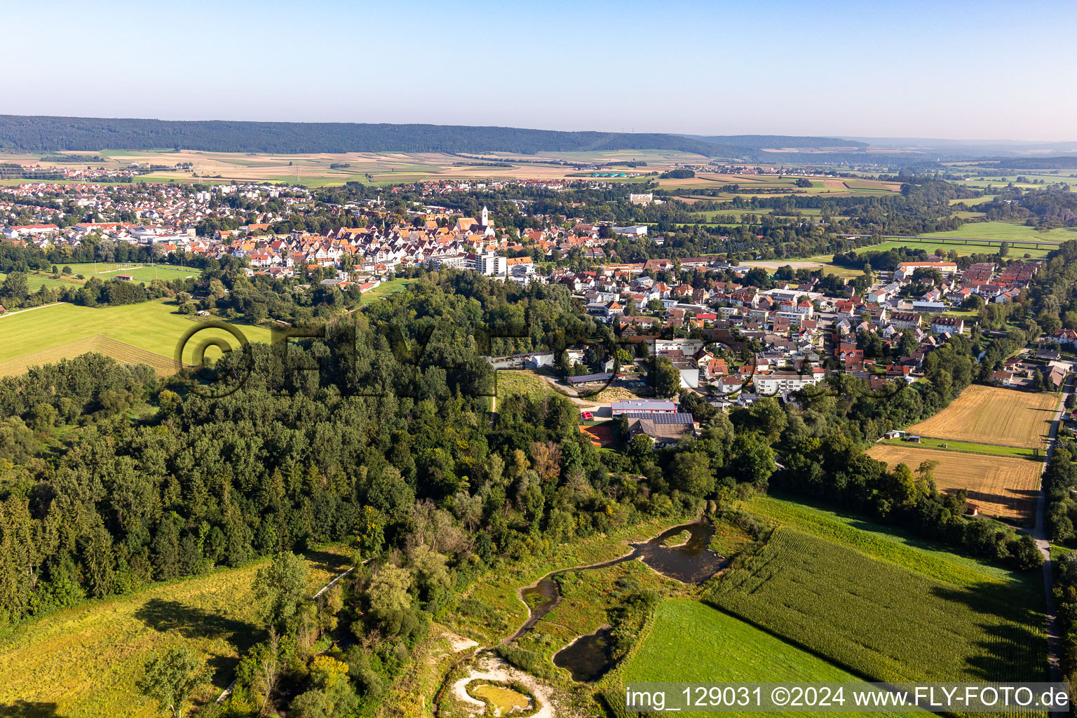 Riedlingen in the state Baden-Wuerttemberg, Germany viewn from the air