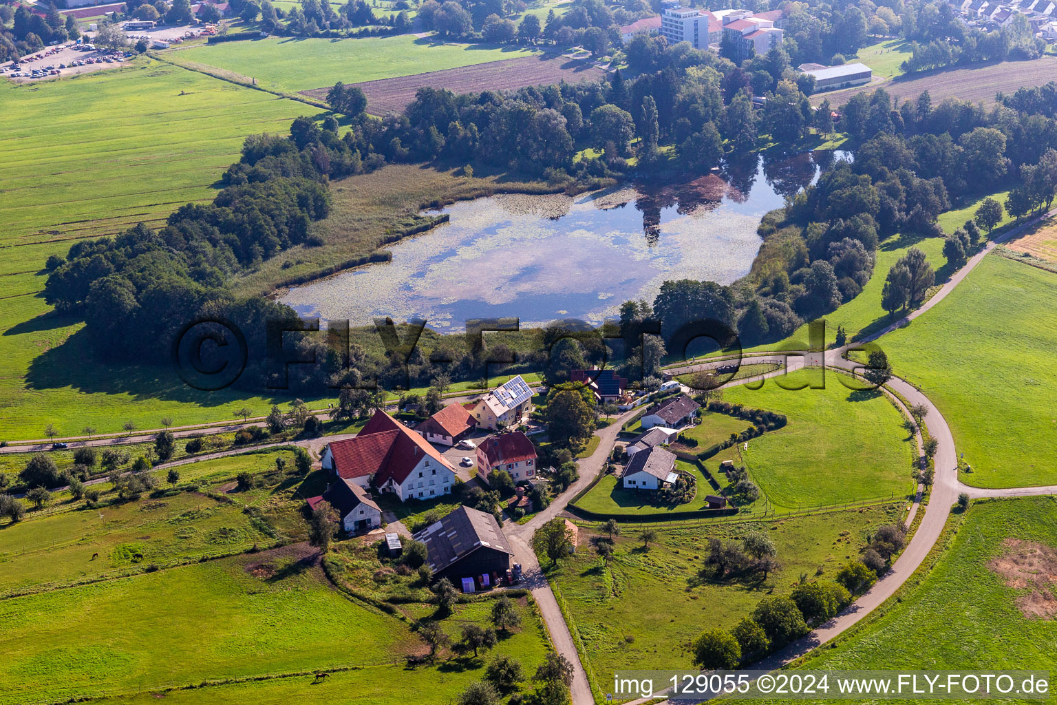 Lake Zell in the district Zellerhof in Bad Schussenried in the state Baden-Wuerttemberg, Germany