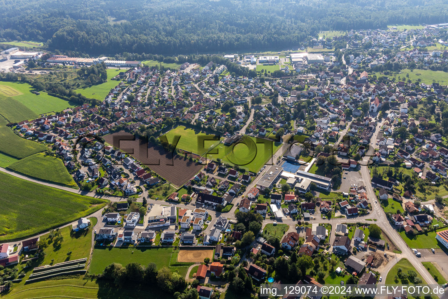 District Mochenwangen in Wolpertswende in the state Baden-Wuerttemberg, Germany