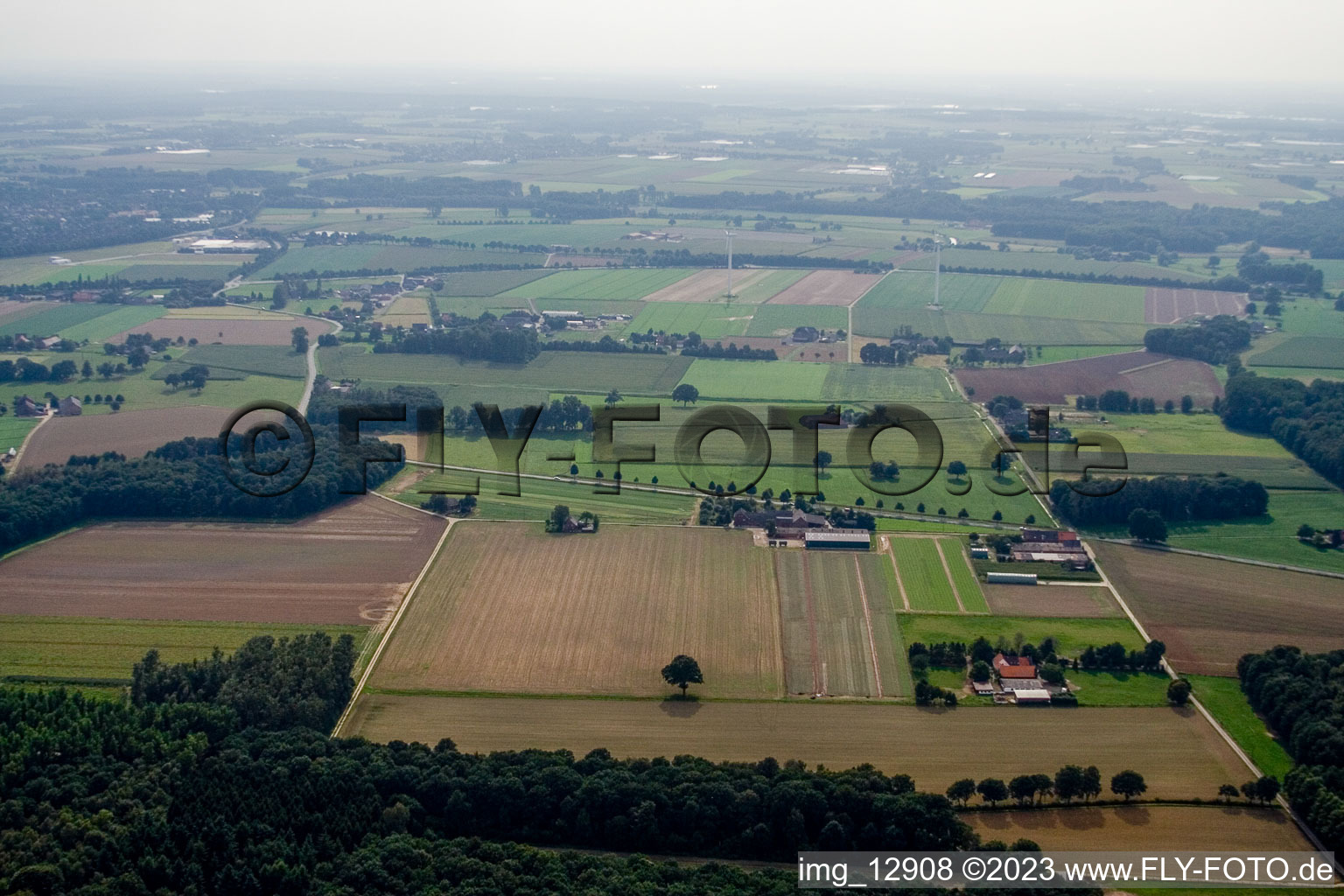 Between Kerken and Limburg in Kerken in the state North Rhine-Westphalia, Germany from above