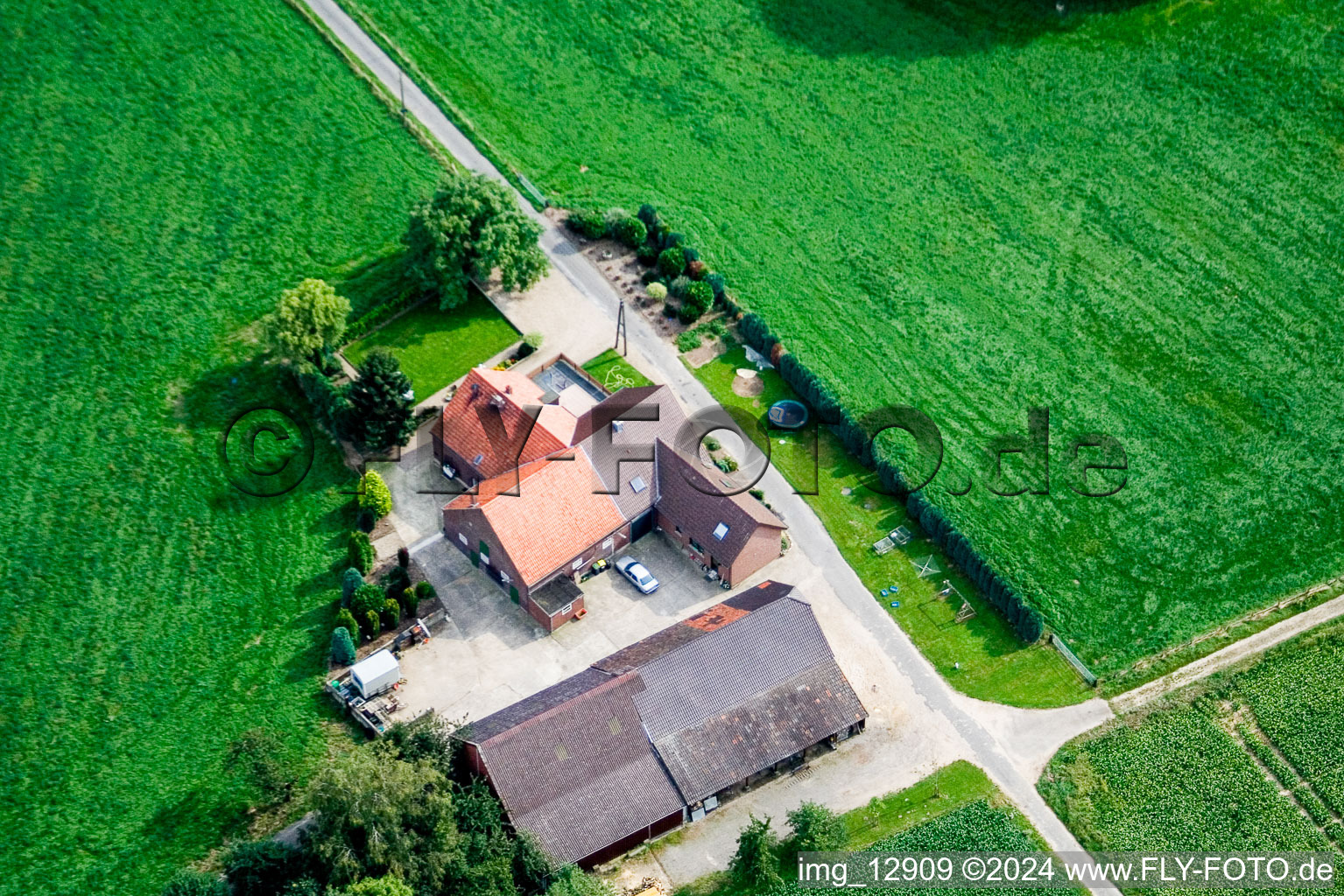 Between Kerken and Limburg in Kerken in the state North Rhine-Westphalia, Germany out of the air