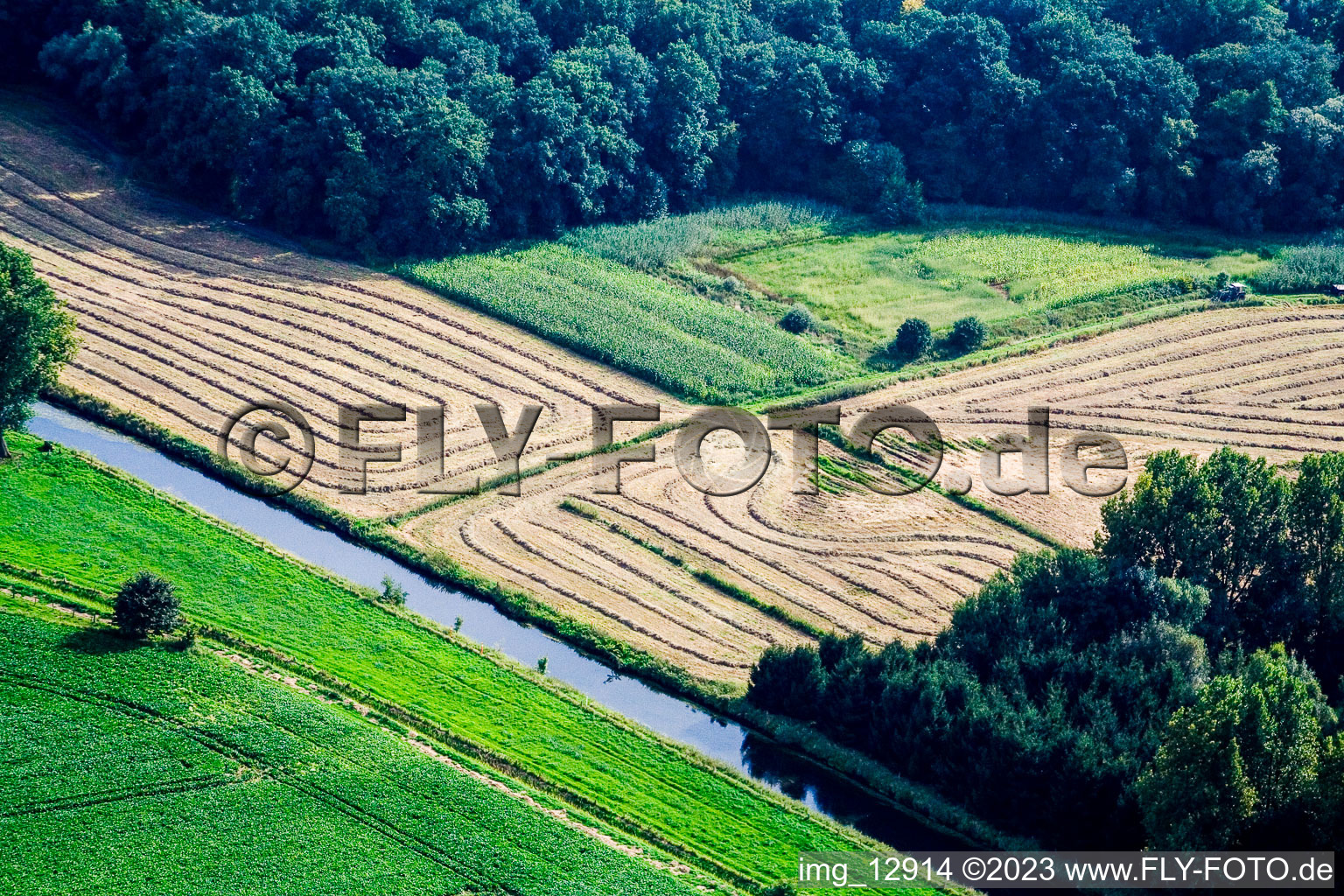 Drone recording of Between Kerken and Limburg in Kerken in the state North Rhine-Westphalia, Germany