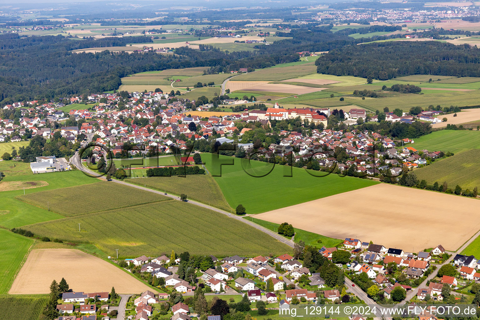 District Reute in Bad Waldsee in the state Baden-Wuerttemberg, Germany