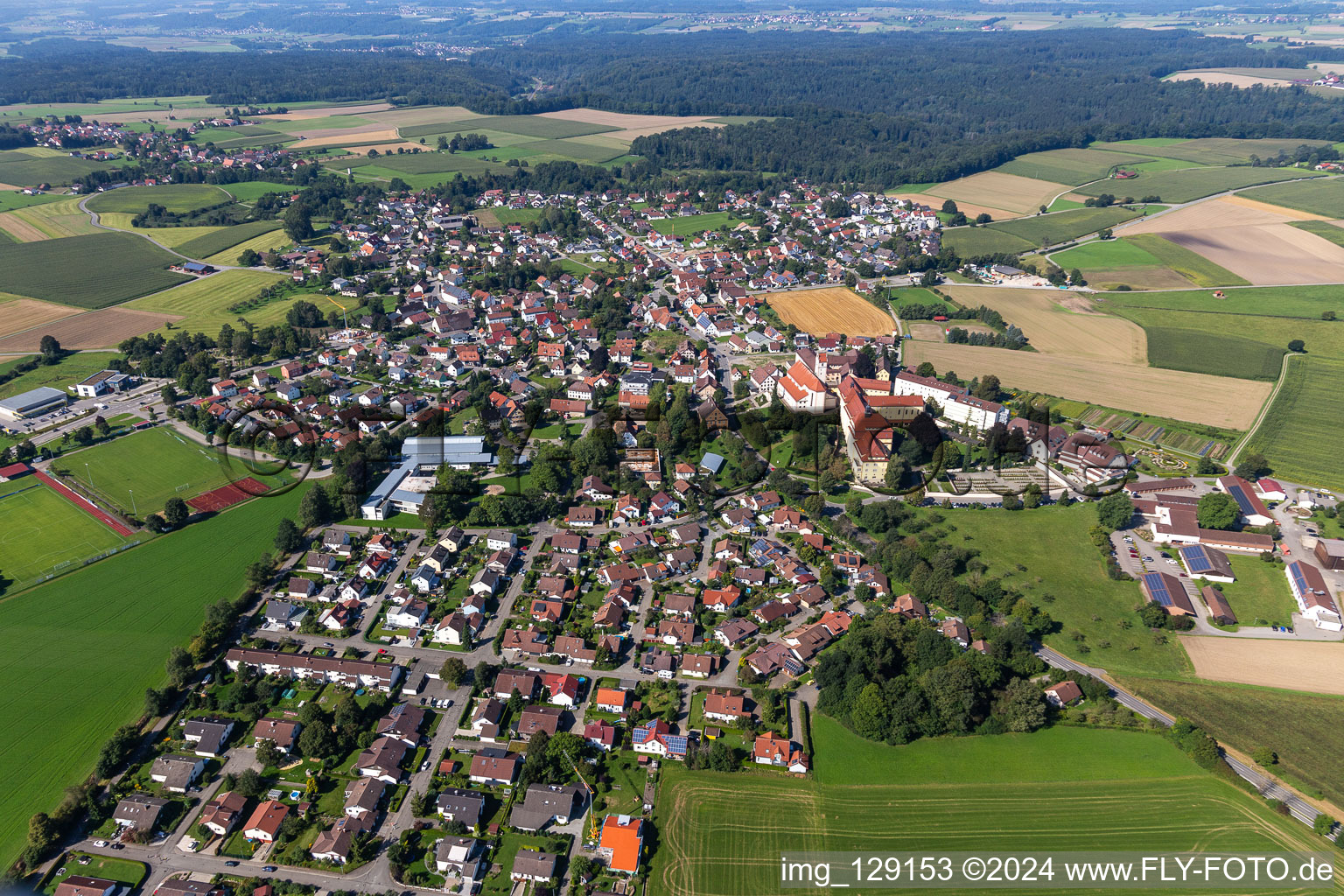 District Reute in Bad Waldsee in the state Baden-Wuerttemberg, Germany