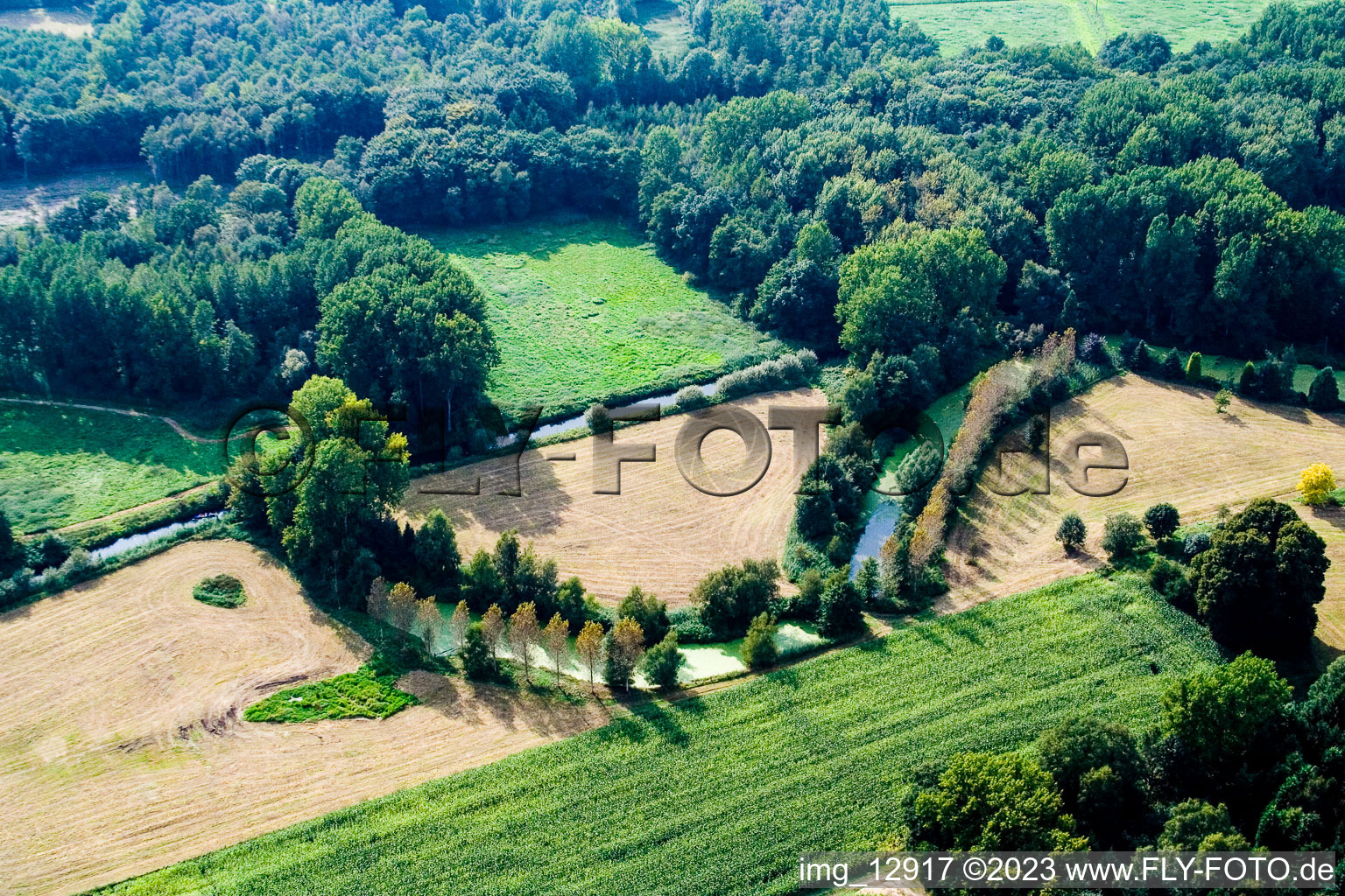 Between Kerken and Limburg in Kerken in the state North Rhine-Westphalia, Germany from a drone