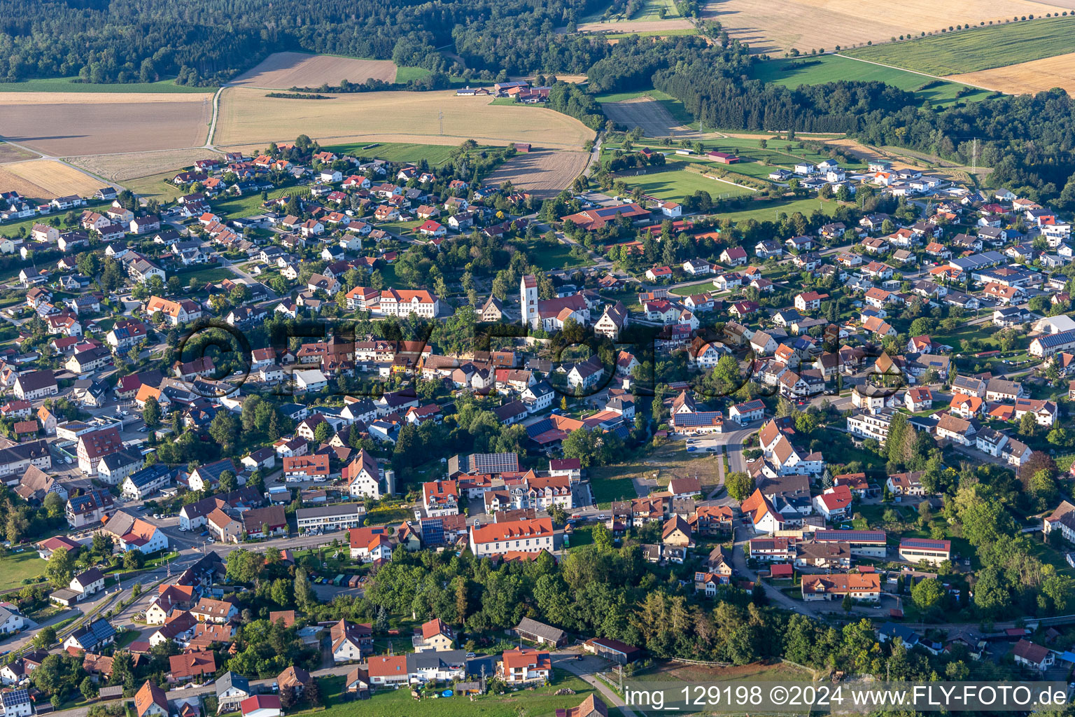 Bingen in the state Baden-Wuerttemberg, Germany from above