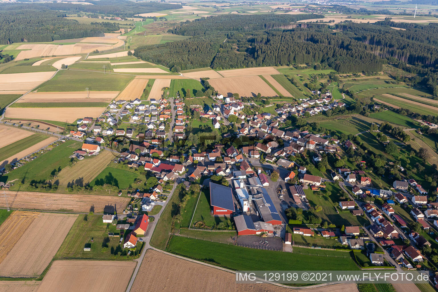 Scheer in the state Baden-Wuerttemberg, Germany from above