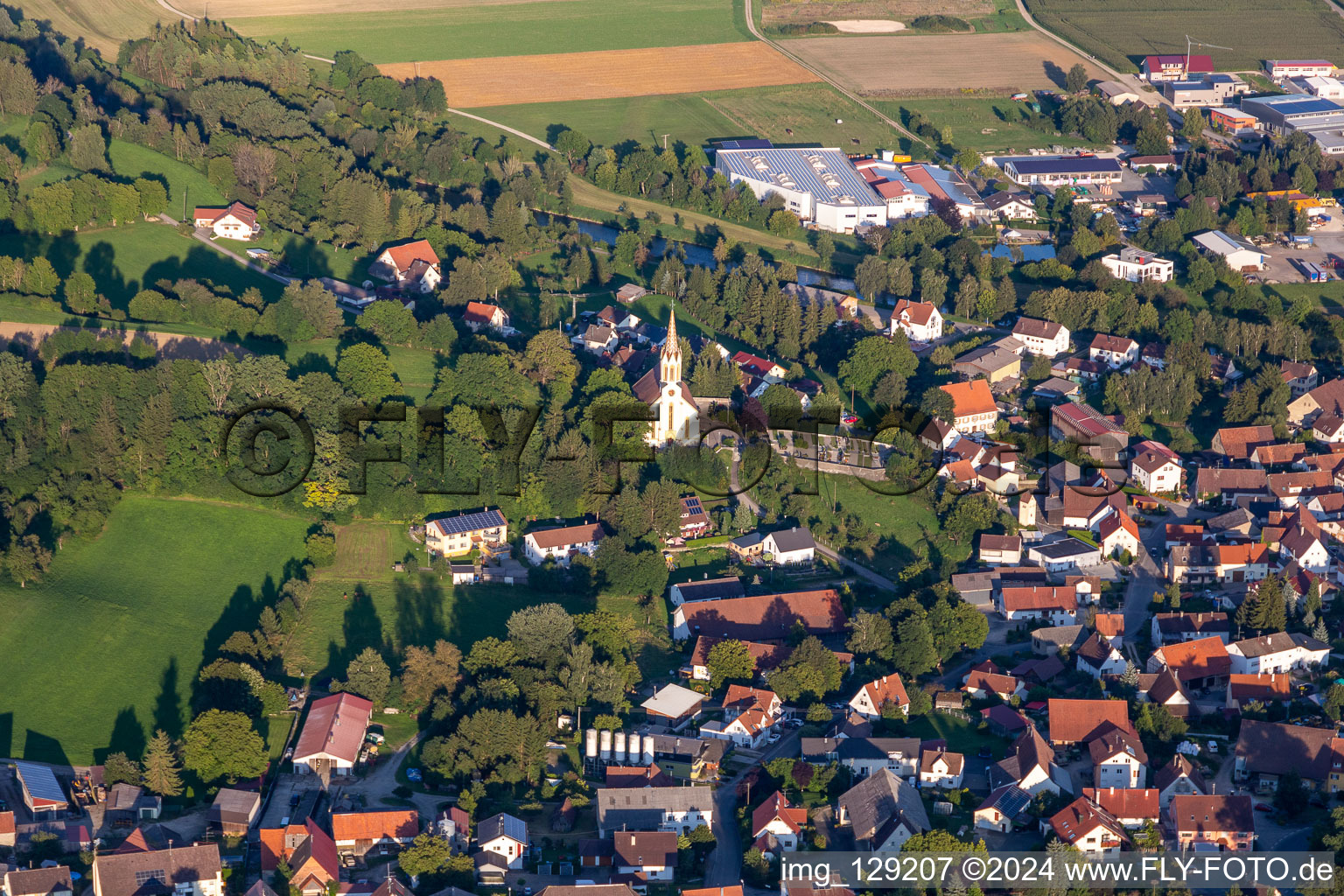 Parish church of St. Lambertus Binzwangen in Ertingen in the state Baden-Wuerttemberg, Germany