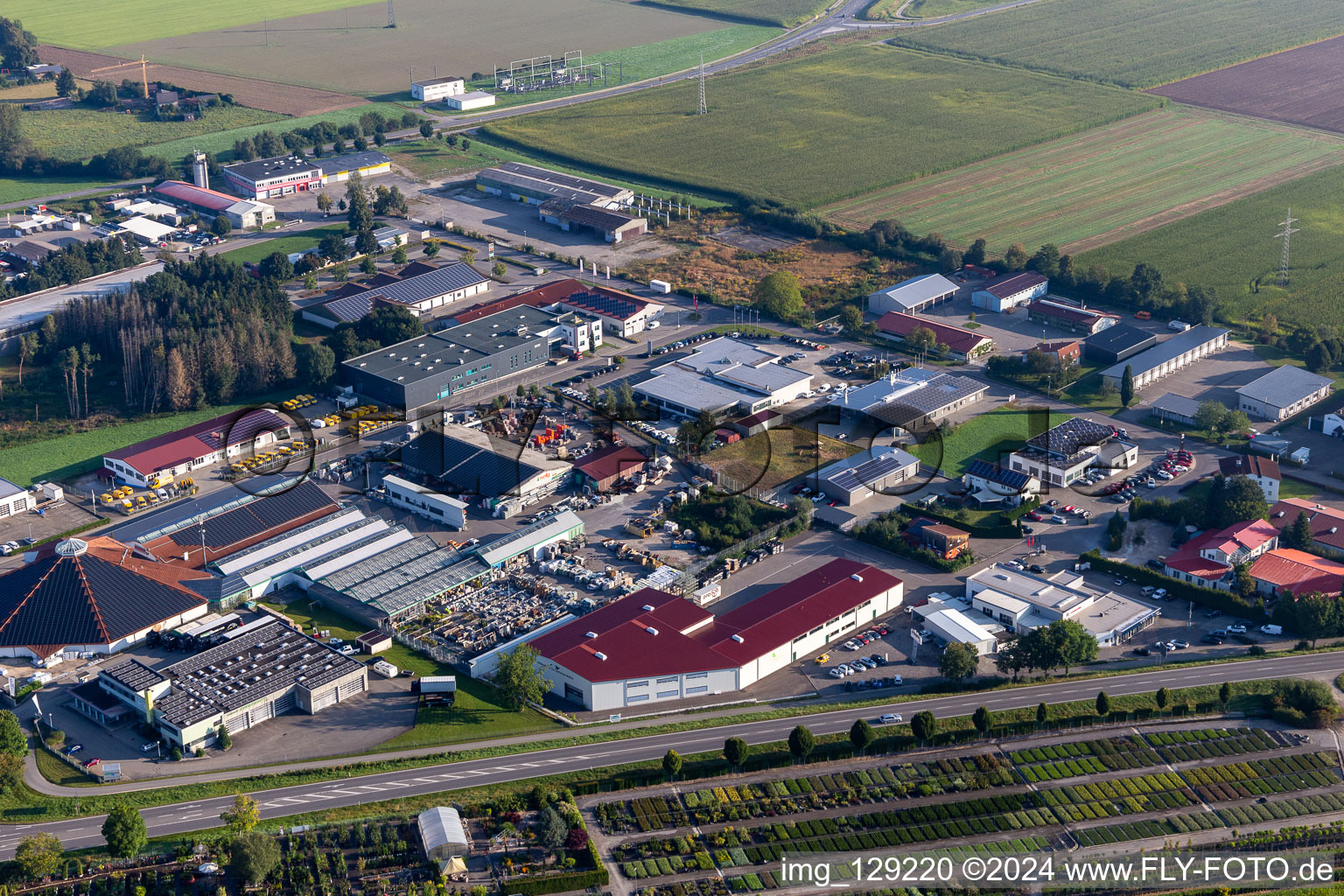 Industrial estate and company settlement in Riedlingen in the state Baden-Wuerttemberg, Germany