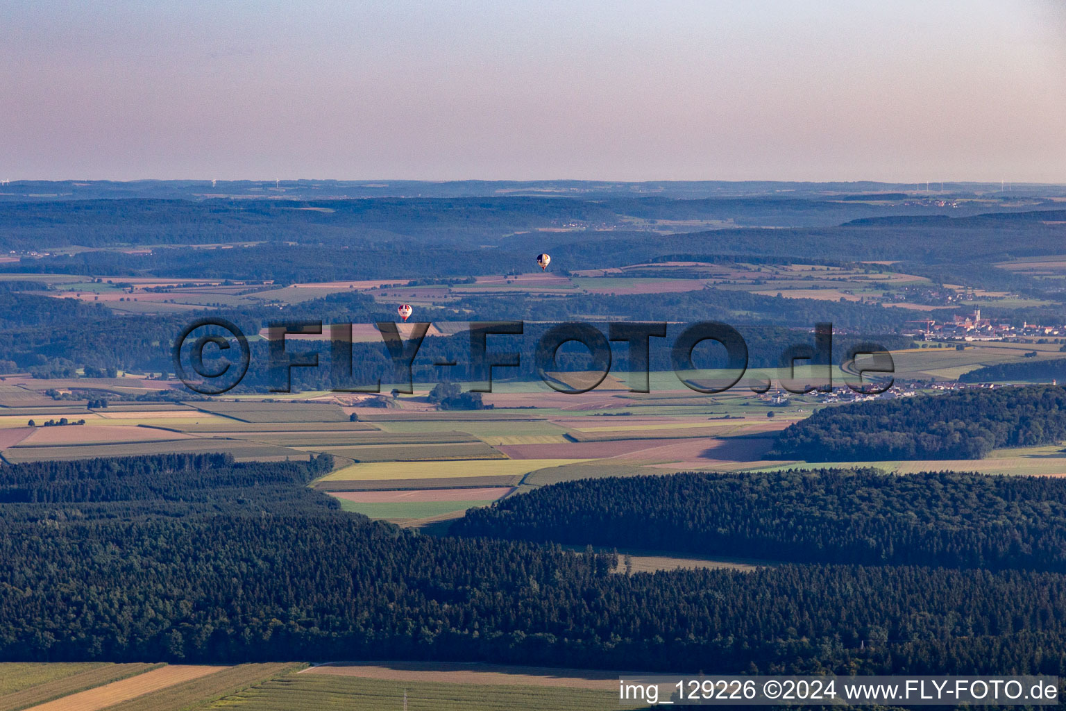 Aerial view of Obermarchtal in the state Baden-Wuerttemberg, Germany