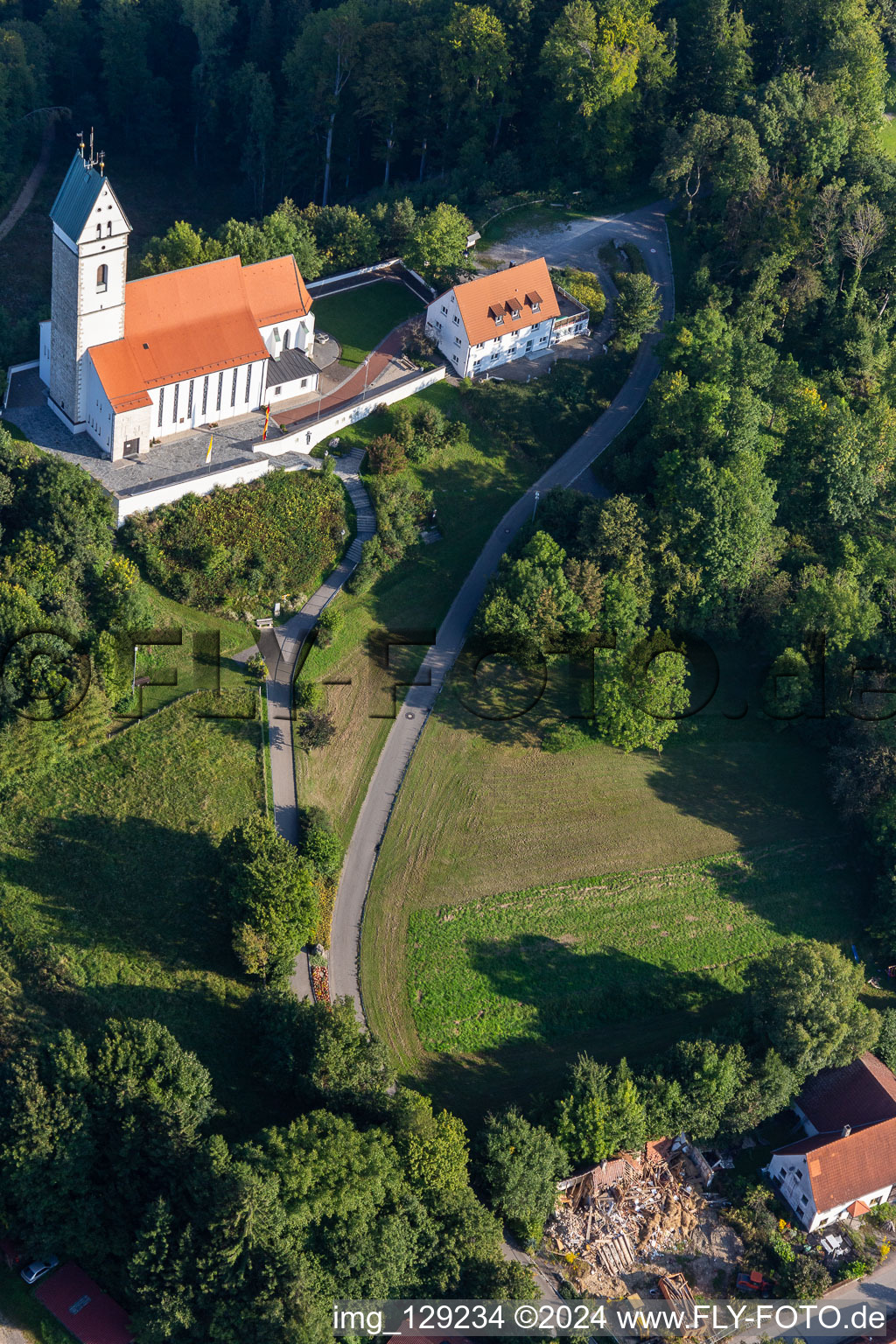 Church building saint Johannes baptist in Uttenweiler in the state Baden-Wuerttemberg