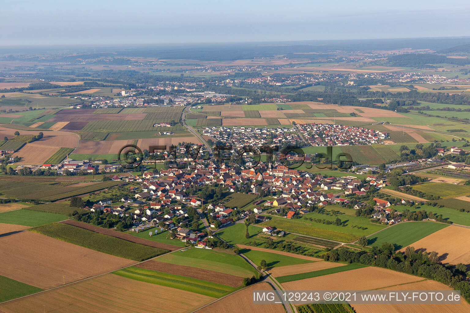 Unlingen in the state Baden-Wuerttemberg, Germany from above