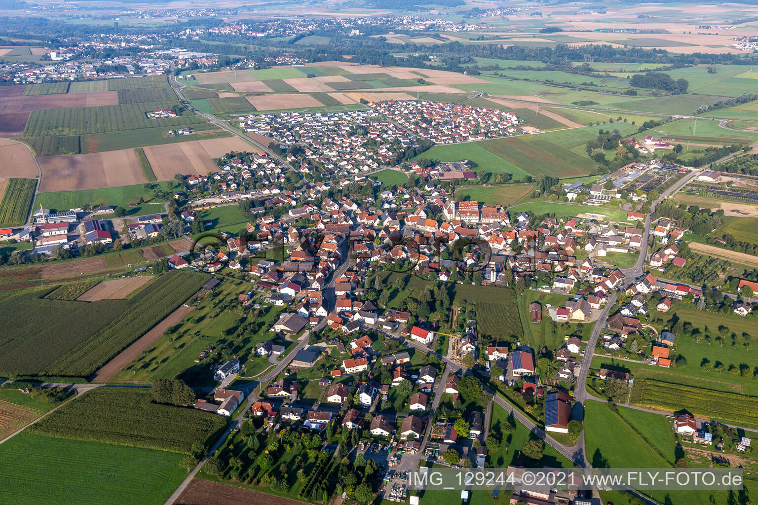 Unlingen in the state Baden-Wuerttemberg, Germany out of the air