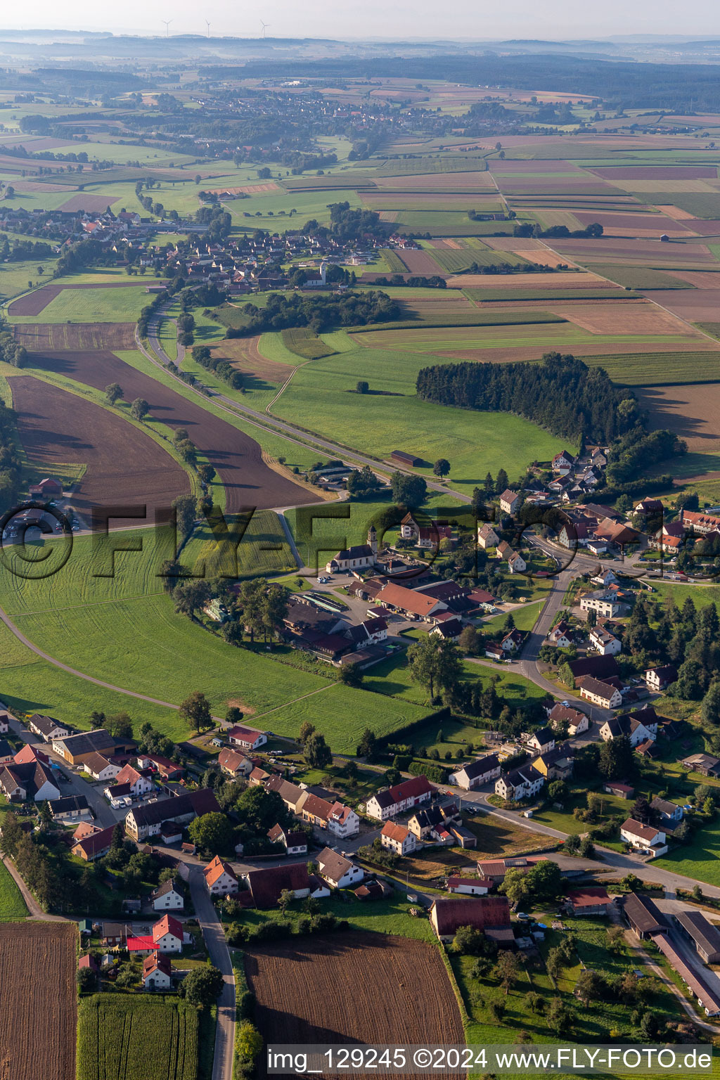 Aerial view of District Göffingen in Unlingen in the state Baden-Wuerttemberg, Germany