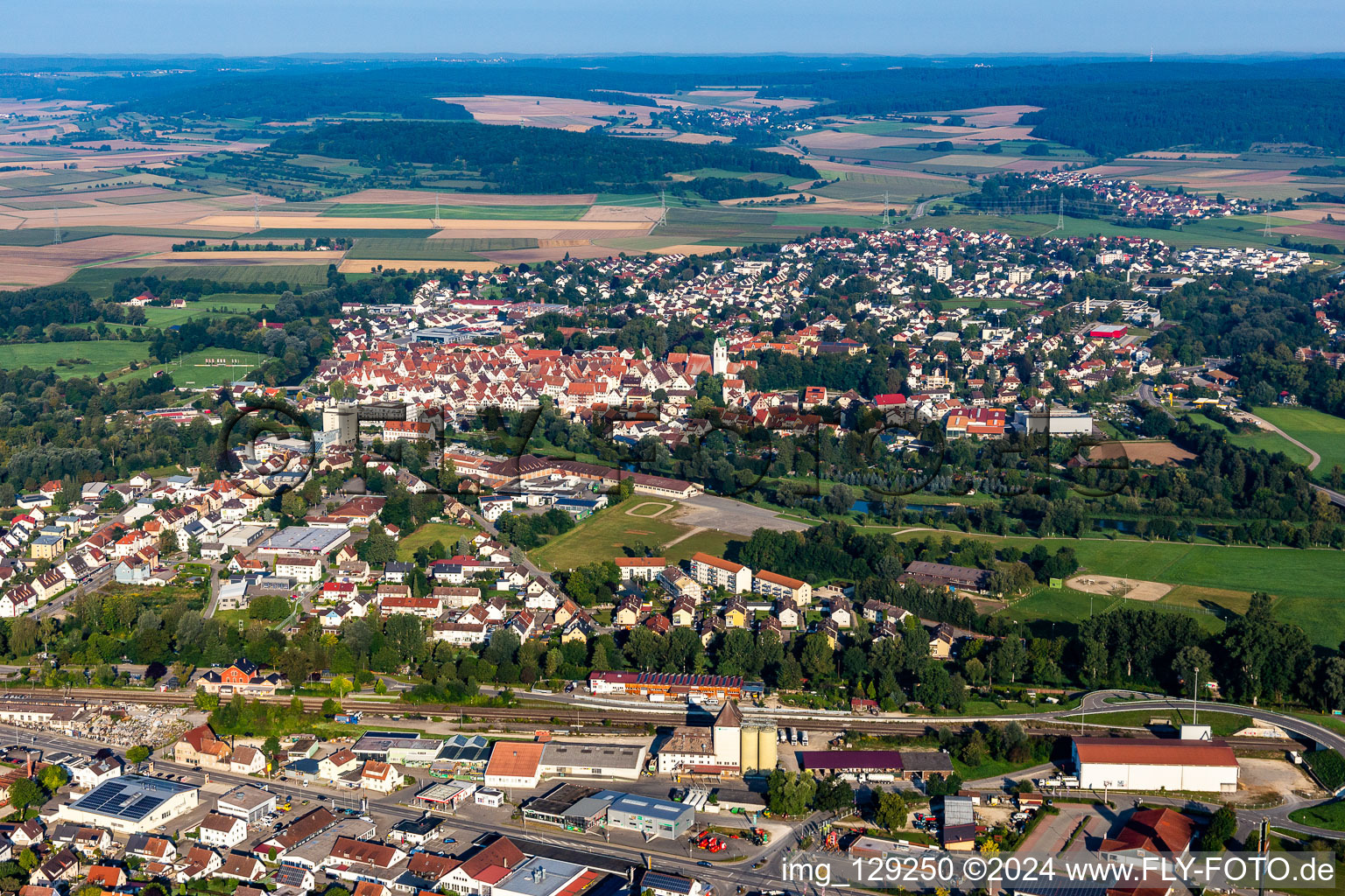 Riedlingen in the state Baden-Wuerttemberg, Germany from a drone